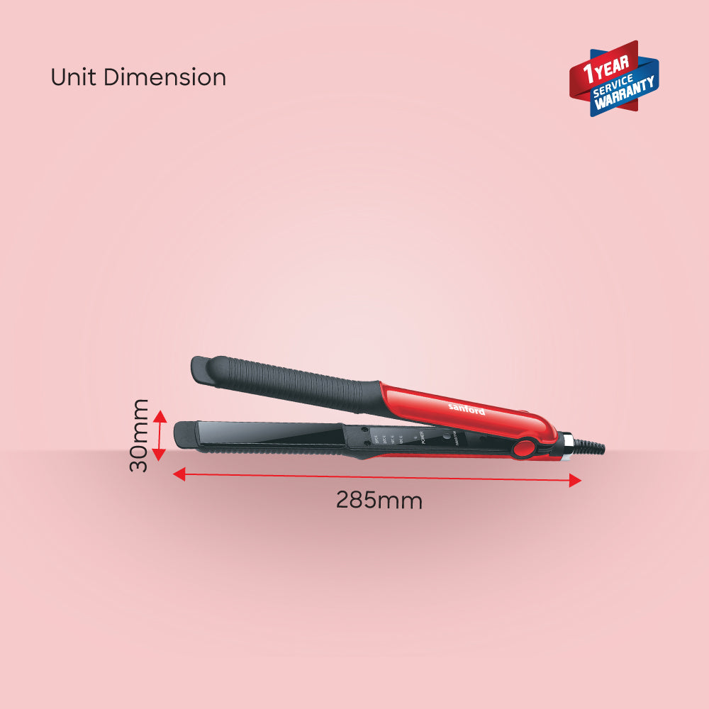 Sanford SF1003HST straightener in use styling demonstration