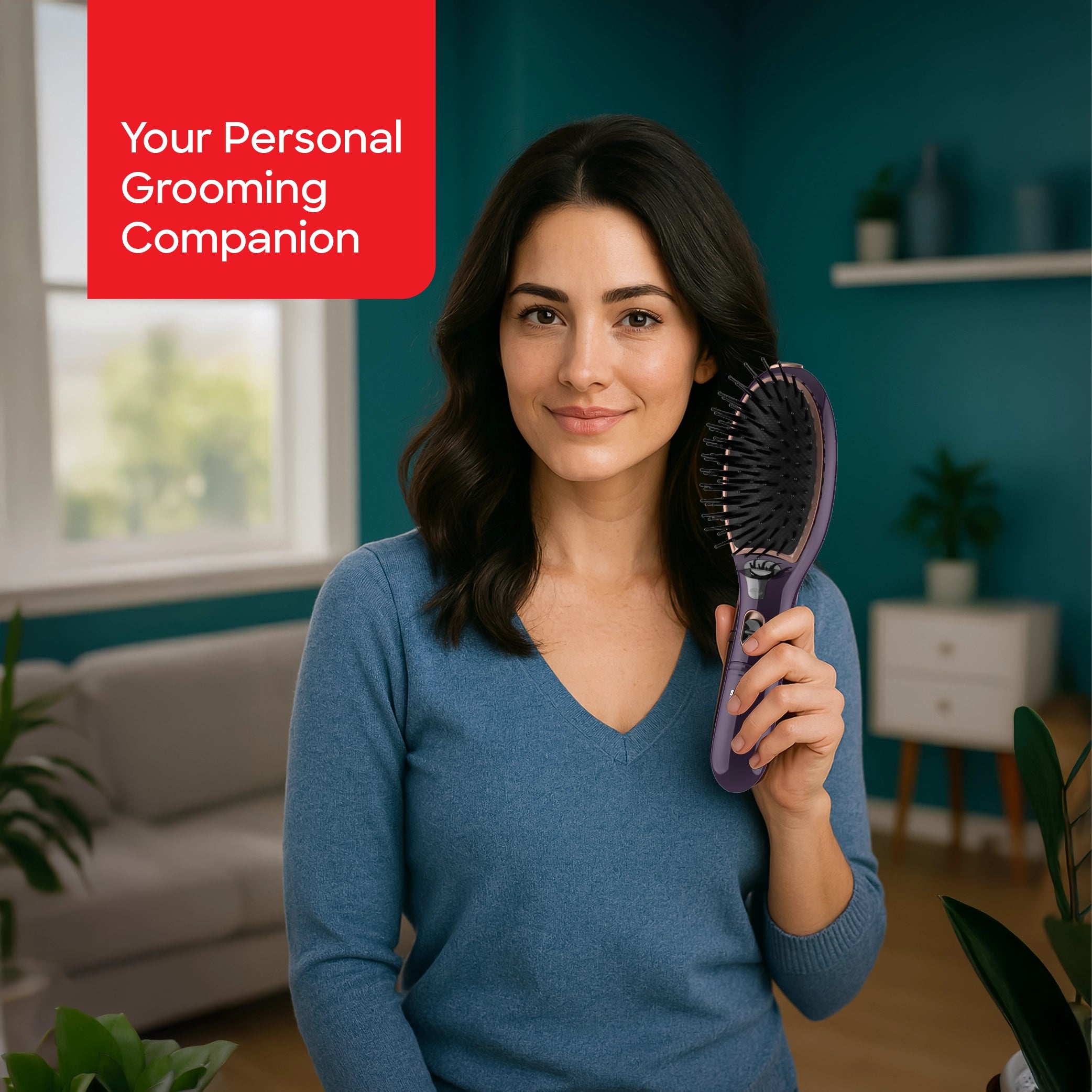 Sanford Ionic Hair Brush with Turbo Ion Frizz Control & Detangling Paddle - SF10203HS Sanford KSA