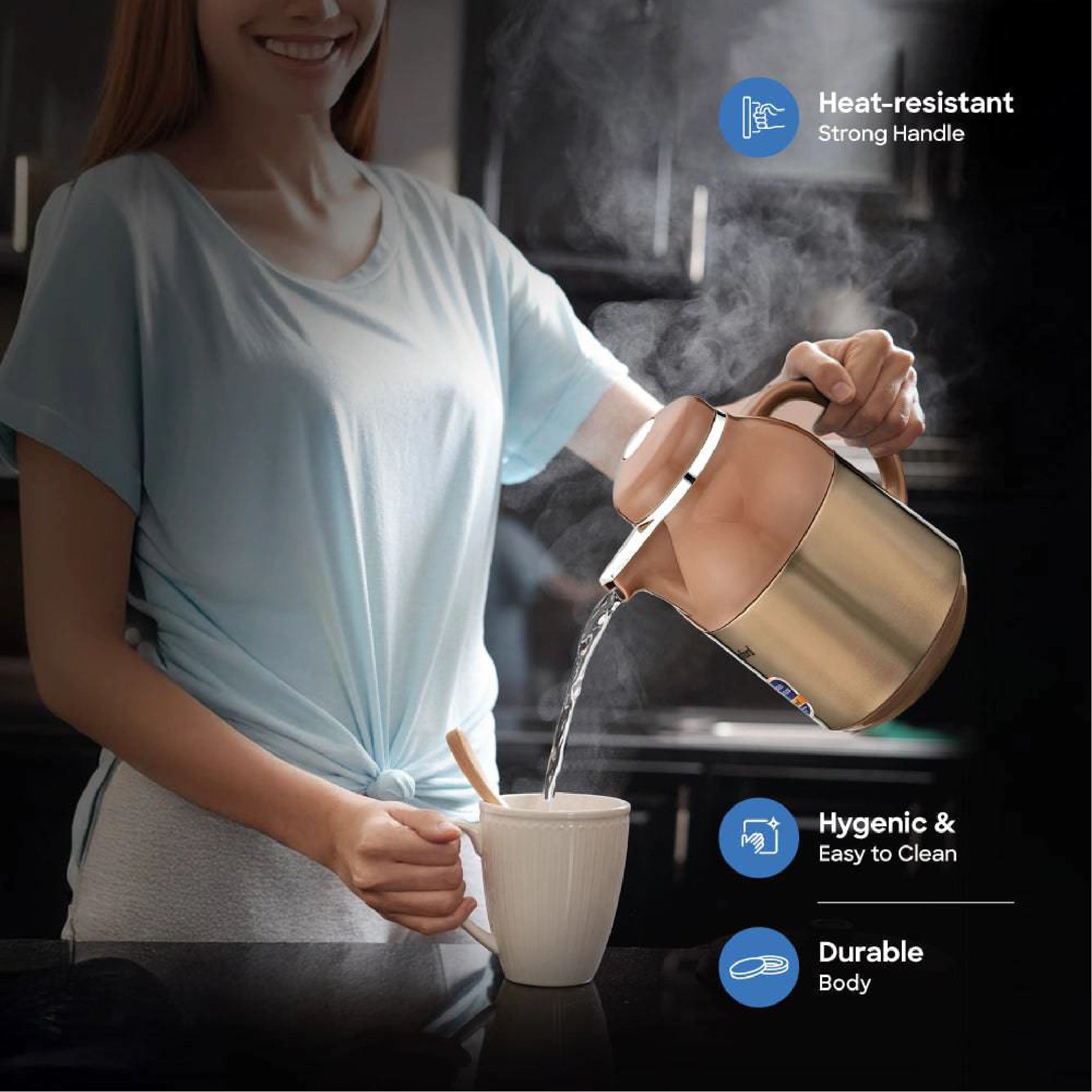 Sanford Vacuum Flask Stainless Steel with Double Glass Liner, Hot & Cold Use - SF10515VF Sanford KSA