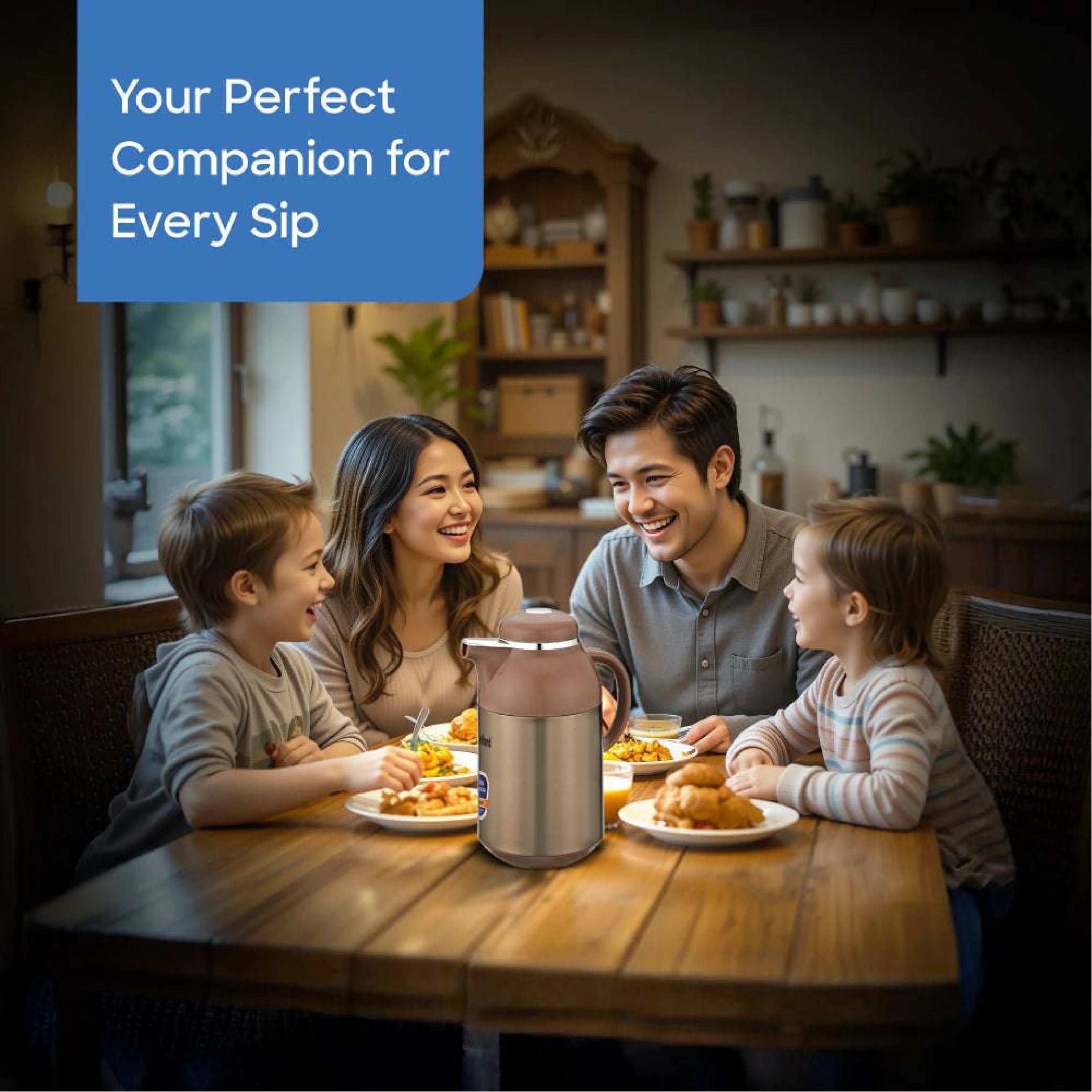 Sanford Vacuum Flask 1600ml Double Glass Liner, Hot & Cold Use - SF10517VF Sanford KSA