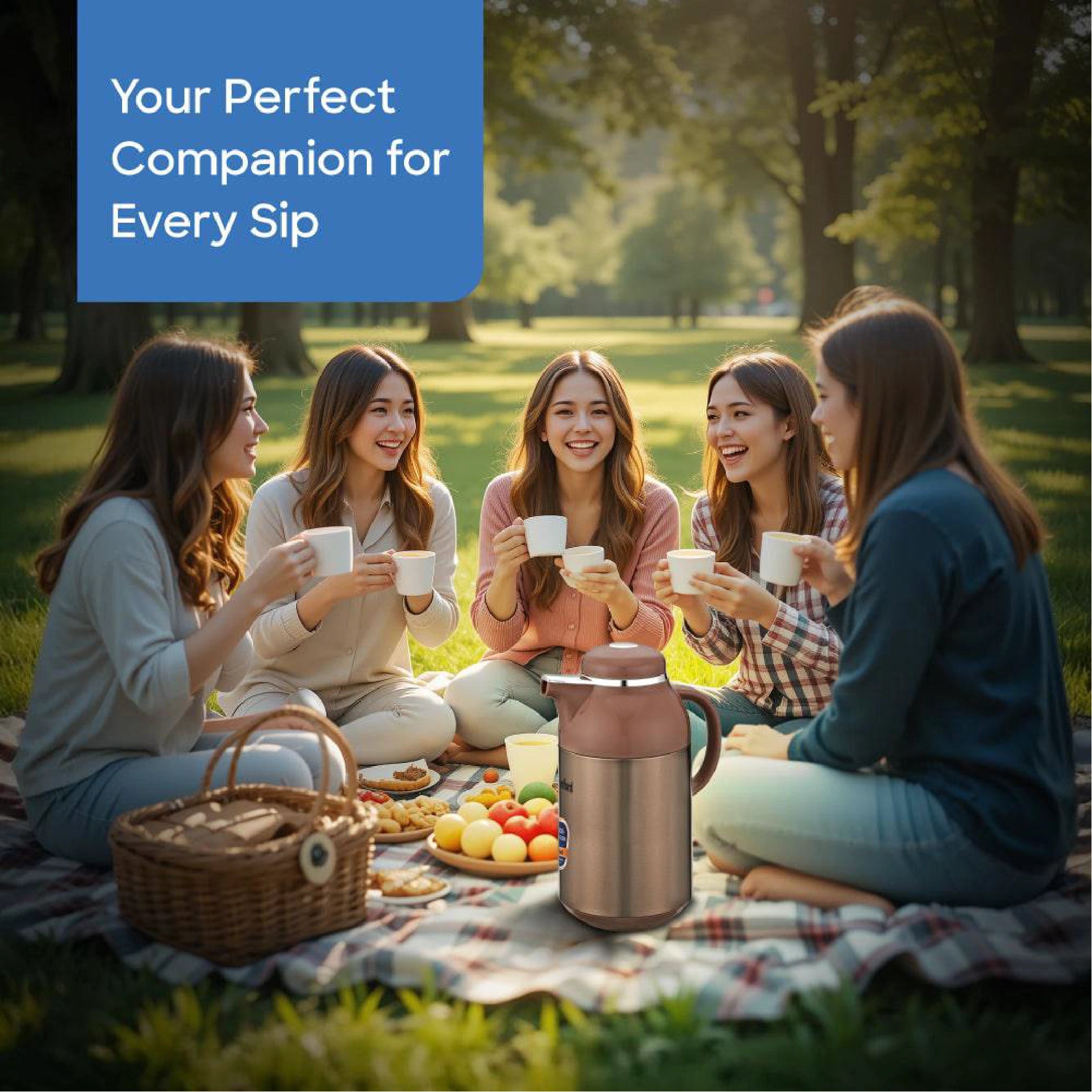 Sanford Vacuum Flask Double Glass Liner, Hot & Cold Temperature Retention - SF10518VF Sanford KSA