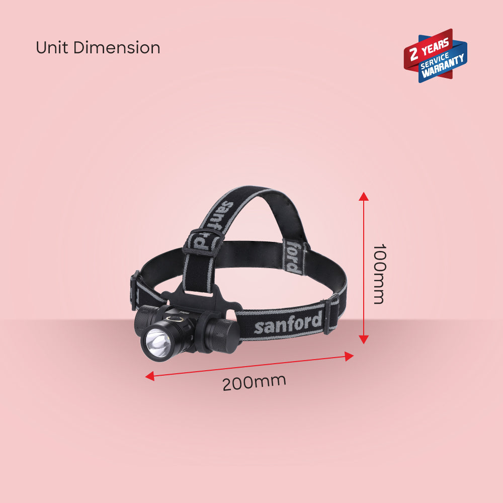 Sanford SF1051HL head lamp in use demonstration