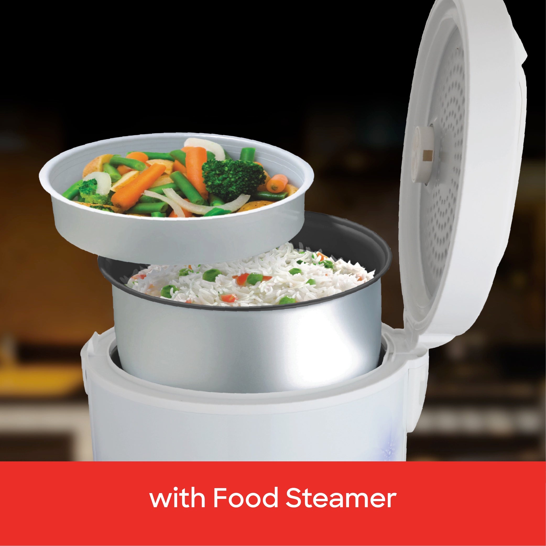 Sanford Rice Cooker 1.8L 700W with Non-Stick Aluminum Pot and Keep Warm - SF1150RC Sanford KSA