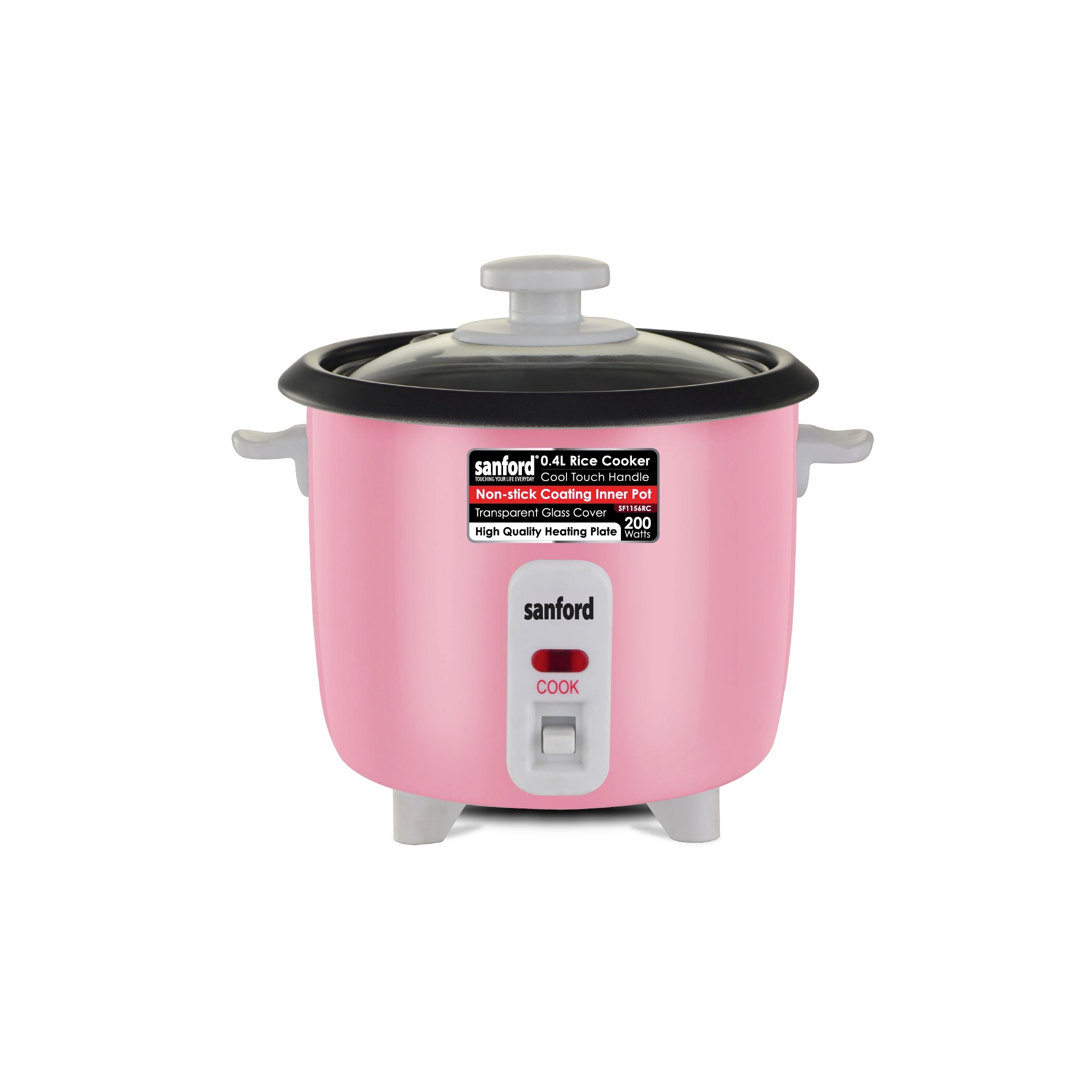 Sanford Rice Cooker 0.4L 200W with Non-Stick Aluminum Pot and Keep Warm - SF1156RC Sanford KSA