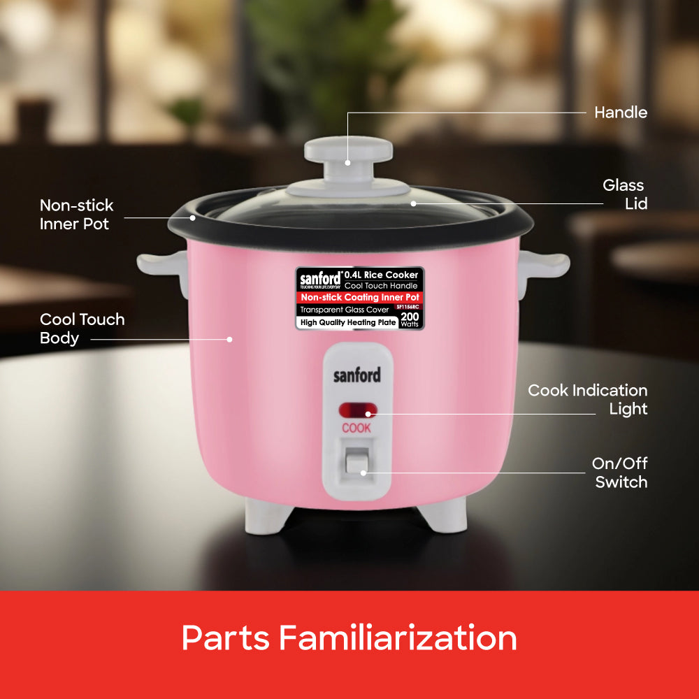 Sanford SF1156RC rice cooker in use demonstration