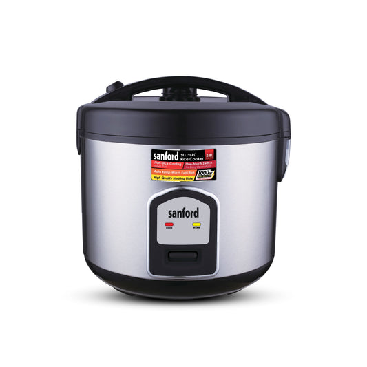 Sanford Rice Cooker 2.8L 1000W with Stainless Steel Body and Keep Warm - SF1196RC Sanford KSA