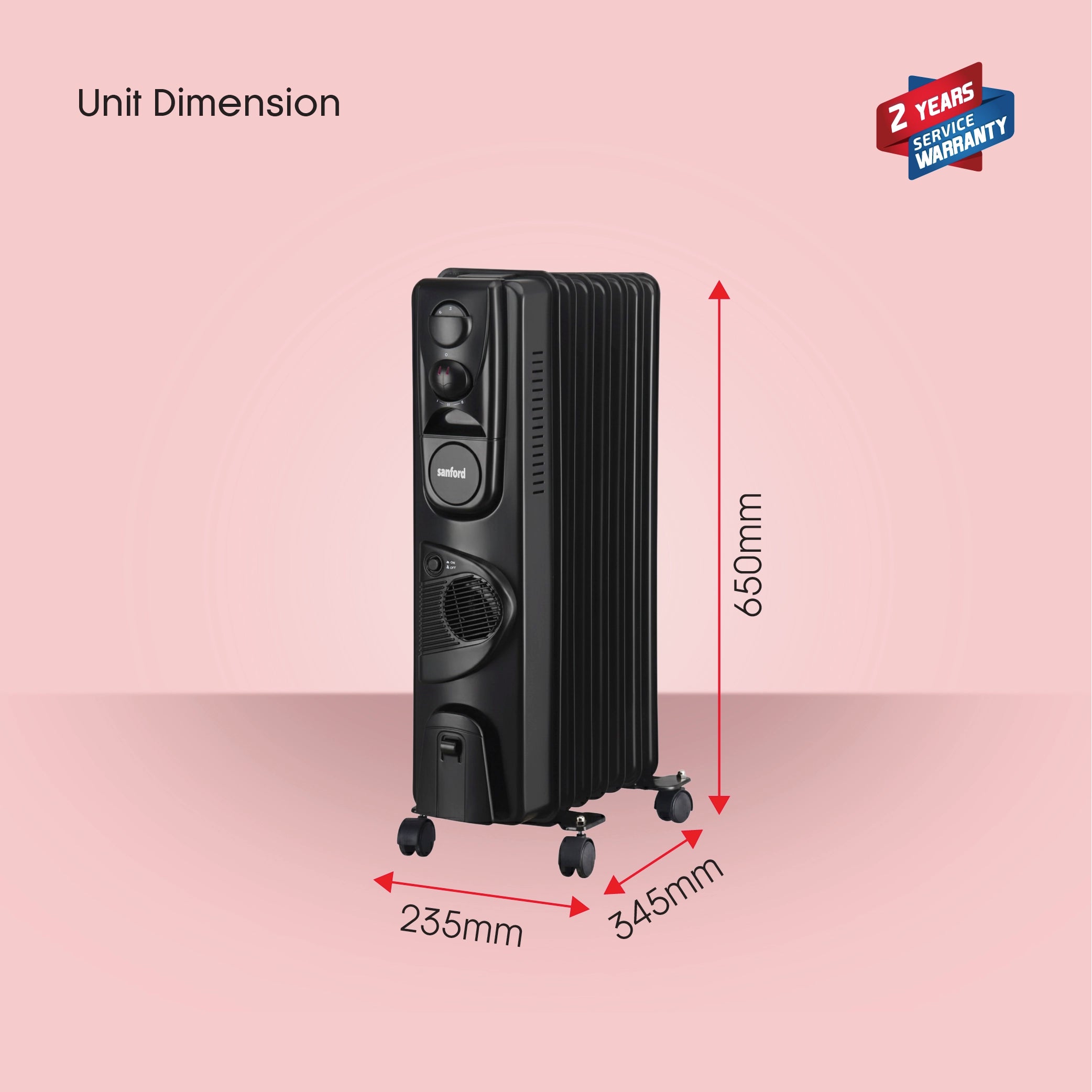 Sanford Oil Heater 7 Fins 1900W with Turbo Fan Function - SF1209OH Sanford KSA
