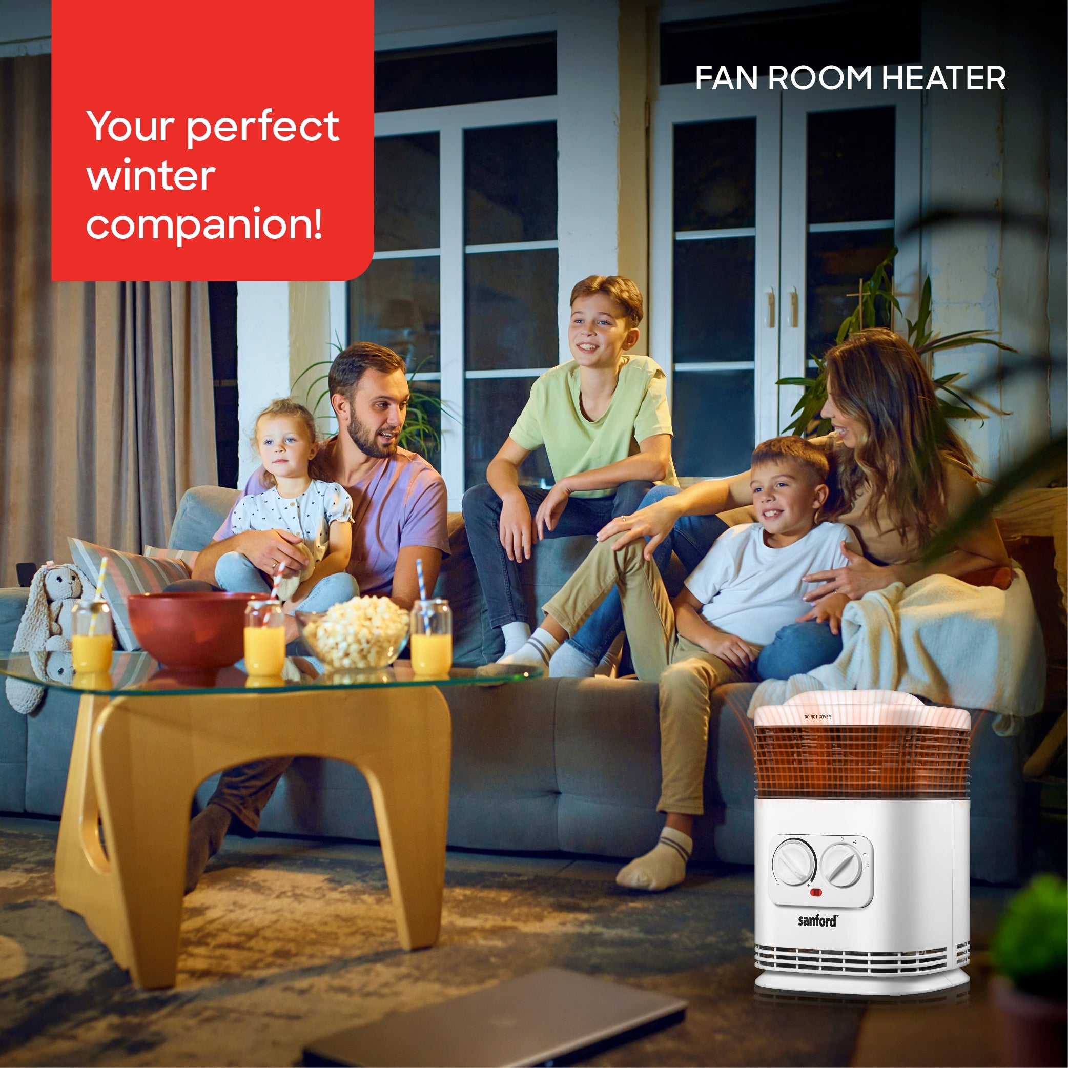 Sanford Fan Room Heater with 1500W Heating Power and Safety Control and Remote Control - SF1213RH Sanford KSA