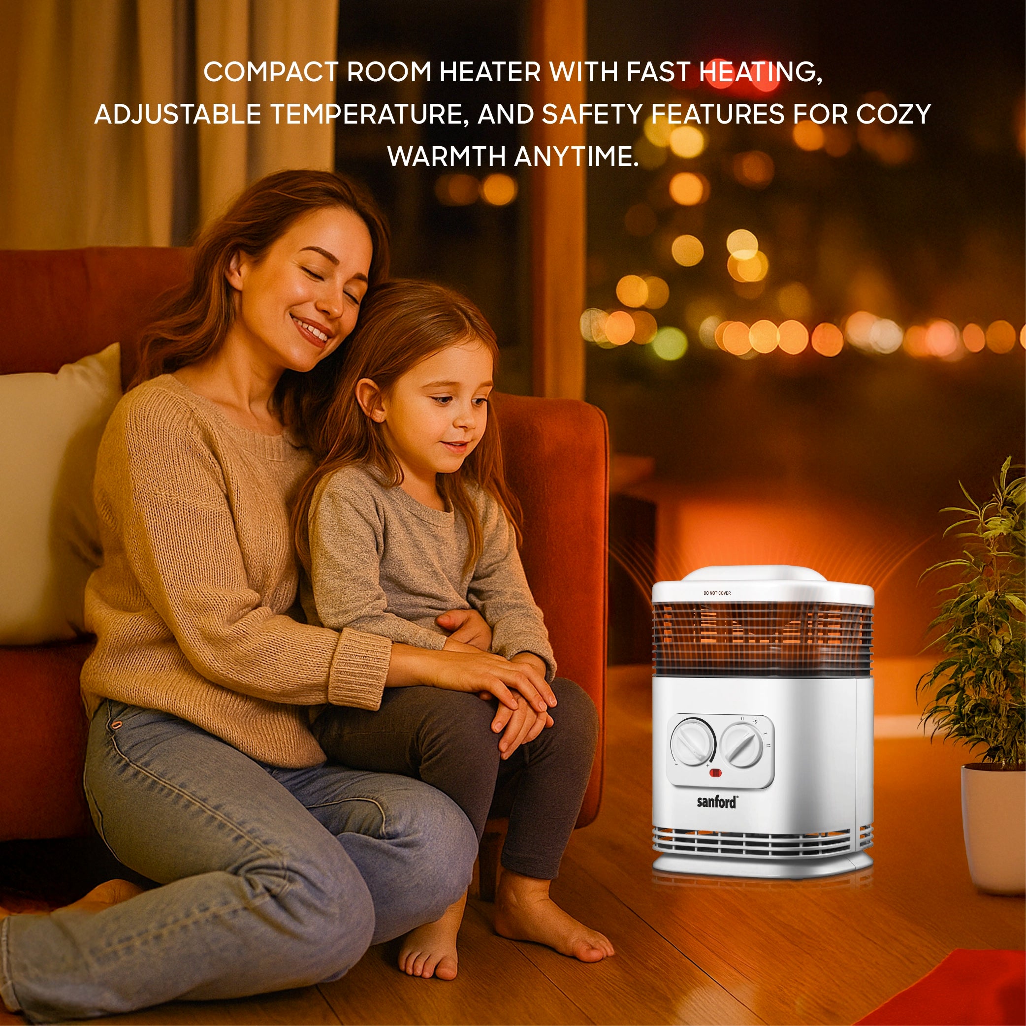 Sanford Fan Room Heater with 1500W Heating Power and Safety Control and Remote Control - SF1213RH Sanford KSA