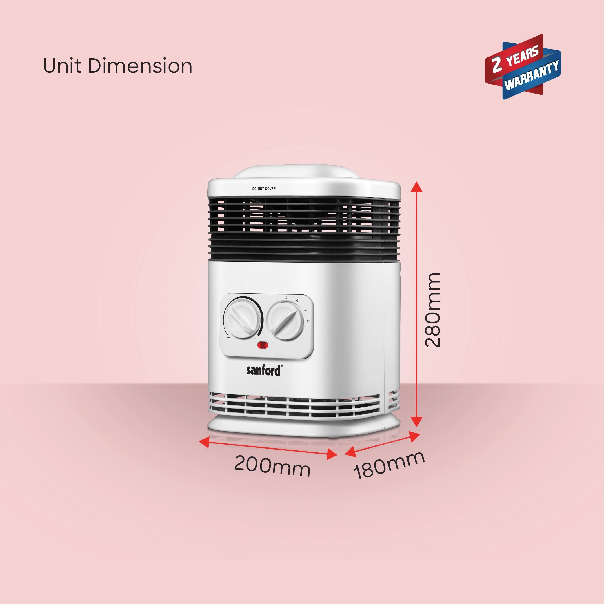 Sanford Fan Room Heater with 1500W Heating Power and Safety Control and Remote Control - SF1213RH Sanford KSA