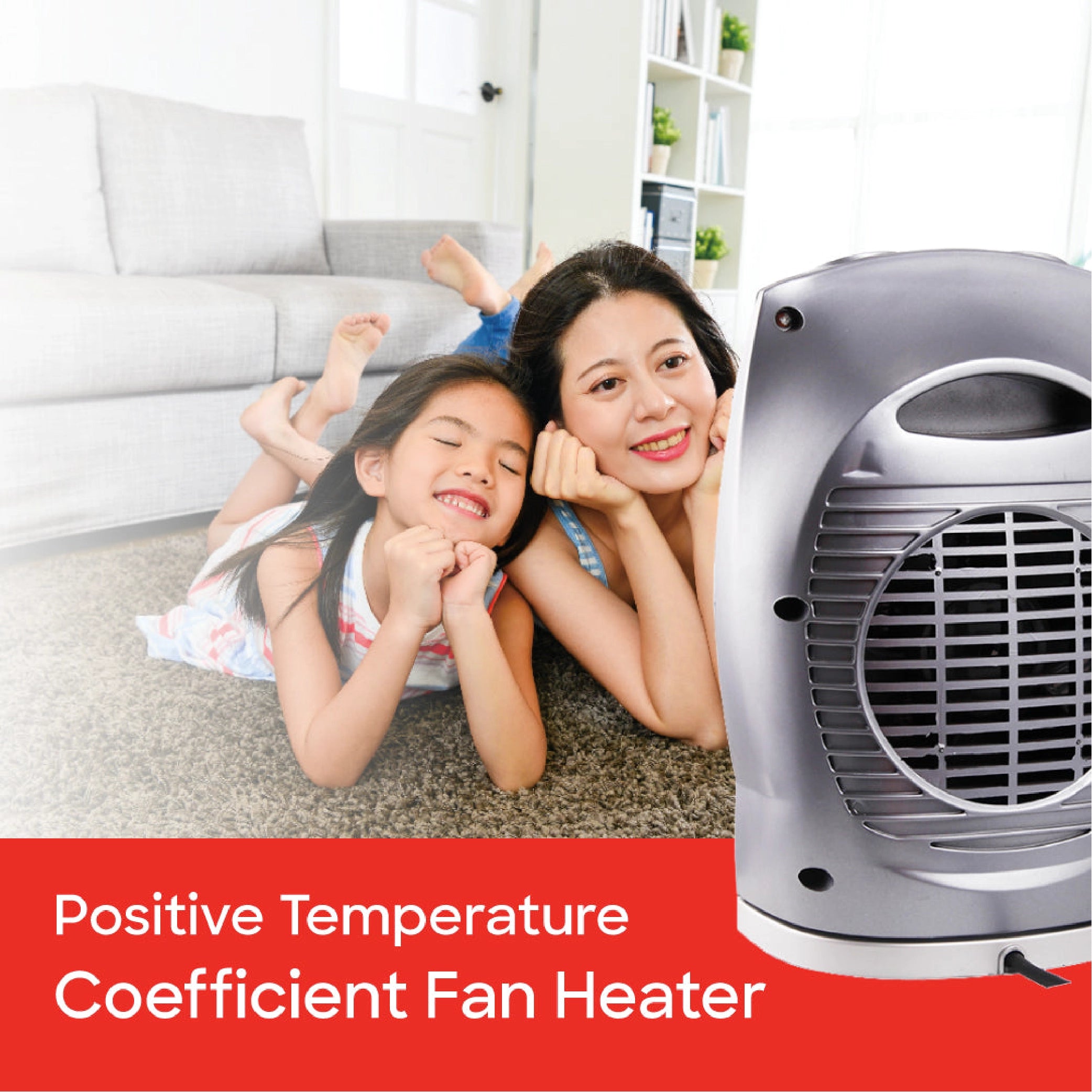 Sanford PTC Fan Room Heater with 2 Heat Settings (750W / 1500W) and Safety Control and Remote Control - SF1229RH Sanford KSA