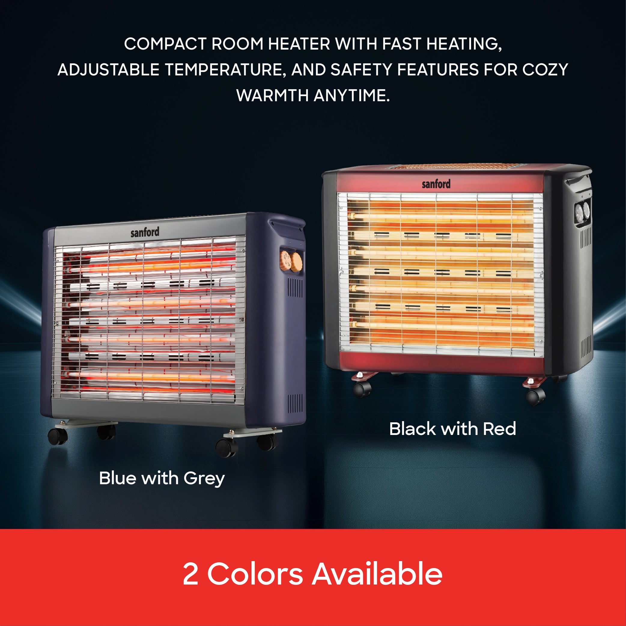 Sanford Quartz Room Heater with 2400W Heating Power and Safety Control and Remote Control - SF1274QRH Sanford KSA