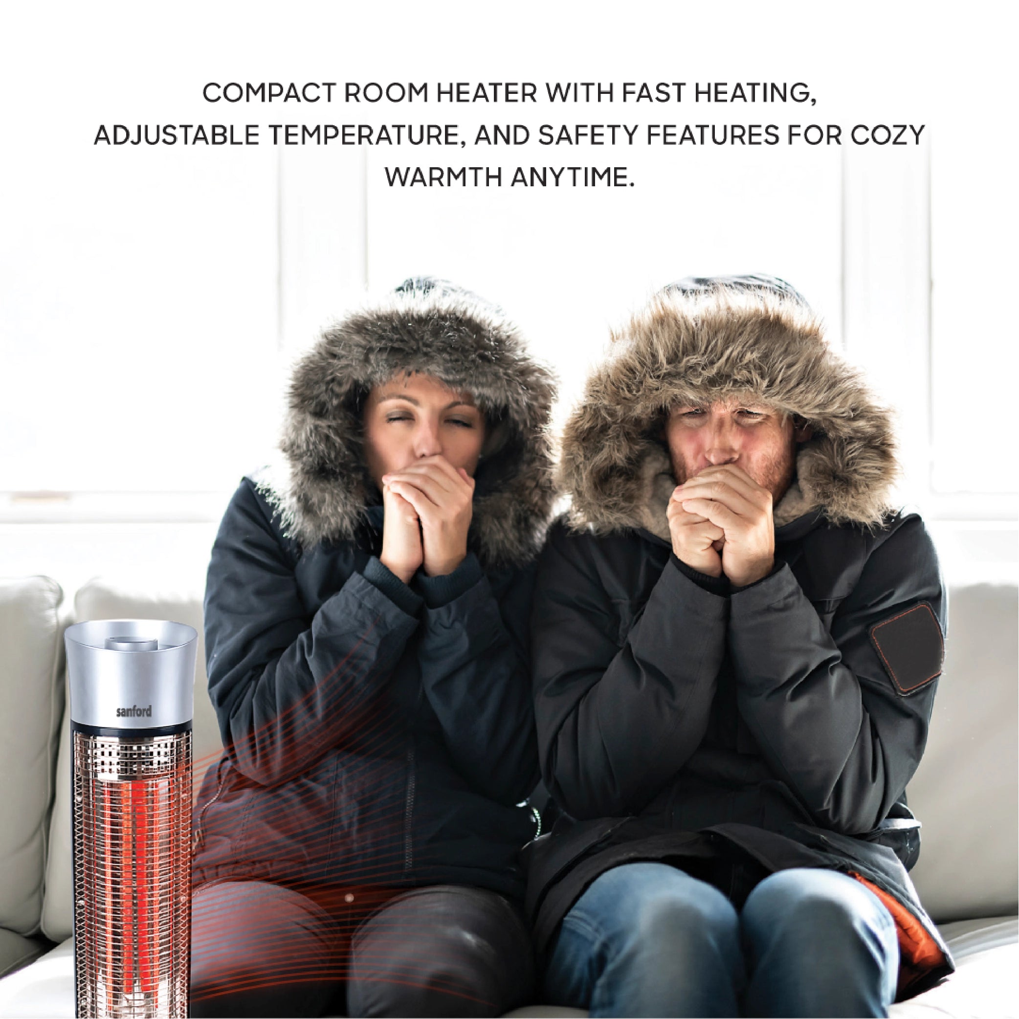 Sanford Carbon Room Heater with 2 Heat Settings (450W / 900W) and Safety Control and Remote Control - SF1281CRH Sanford KSA