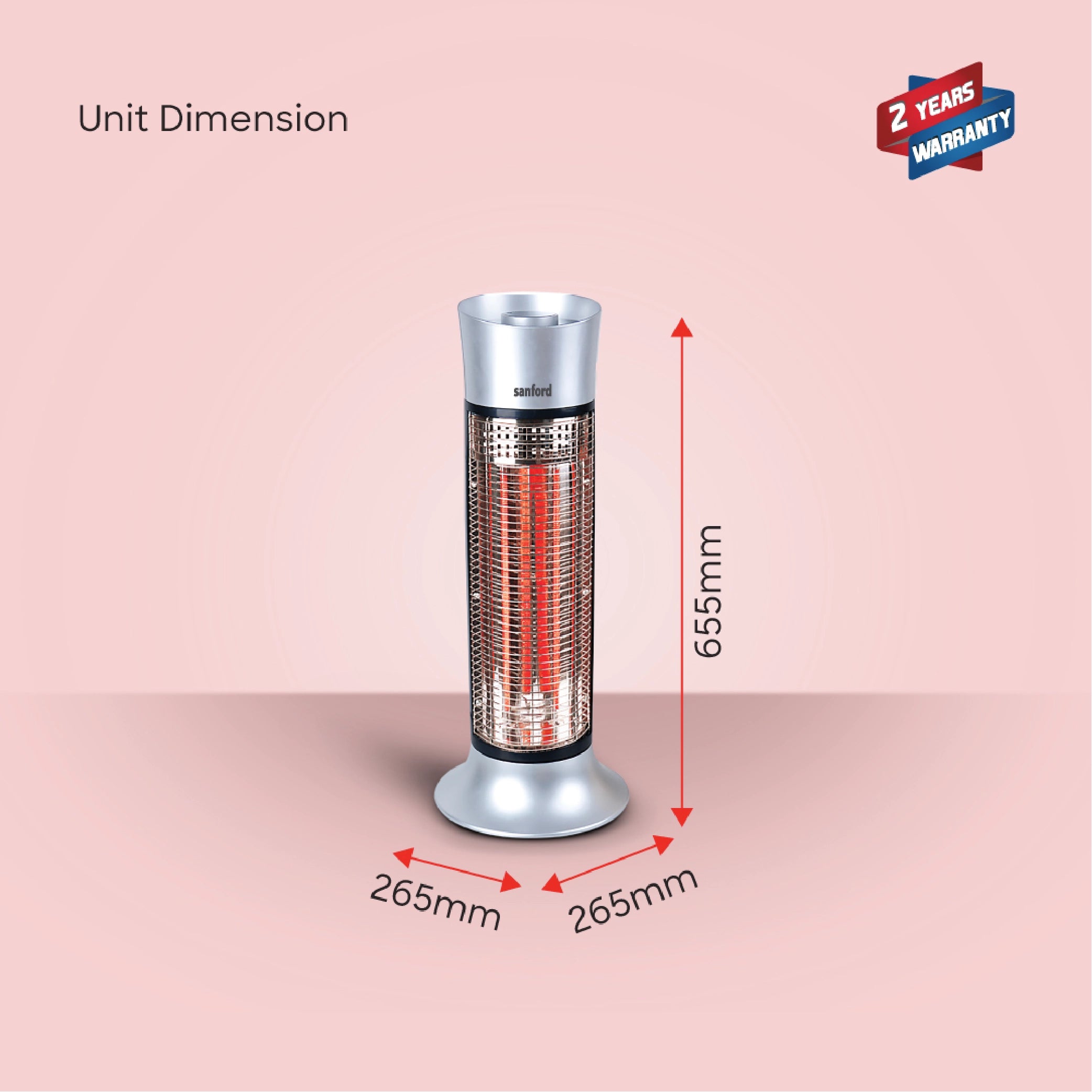 Sanford Carbon Room Heater with 2 Heat Settings (450W / 900W) and Safety Control and Remote Control - SF1281CRH Sanford KSA