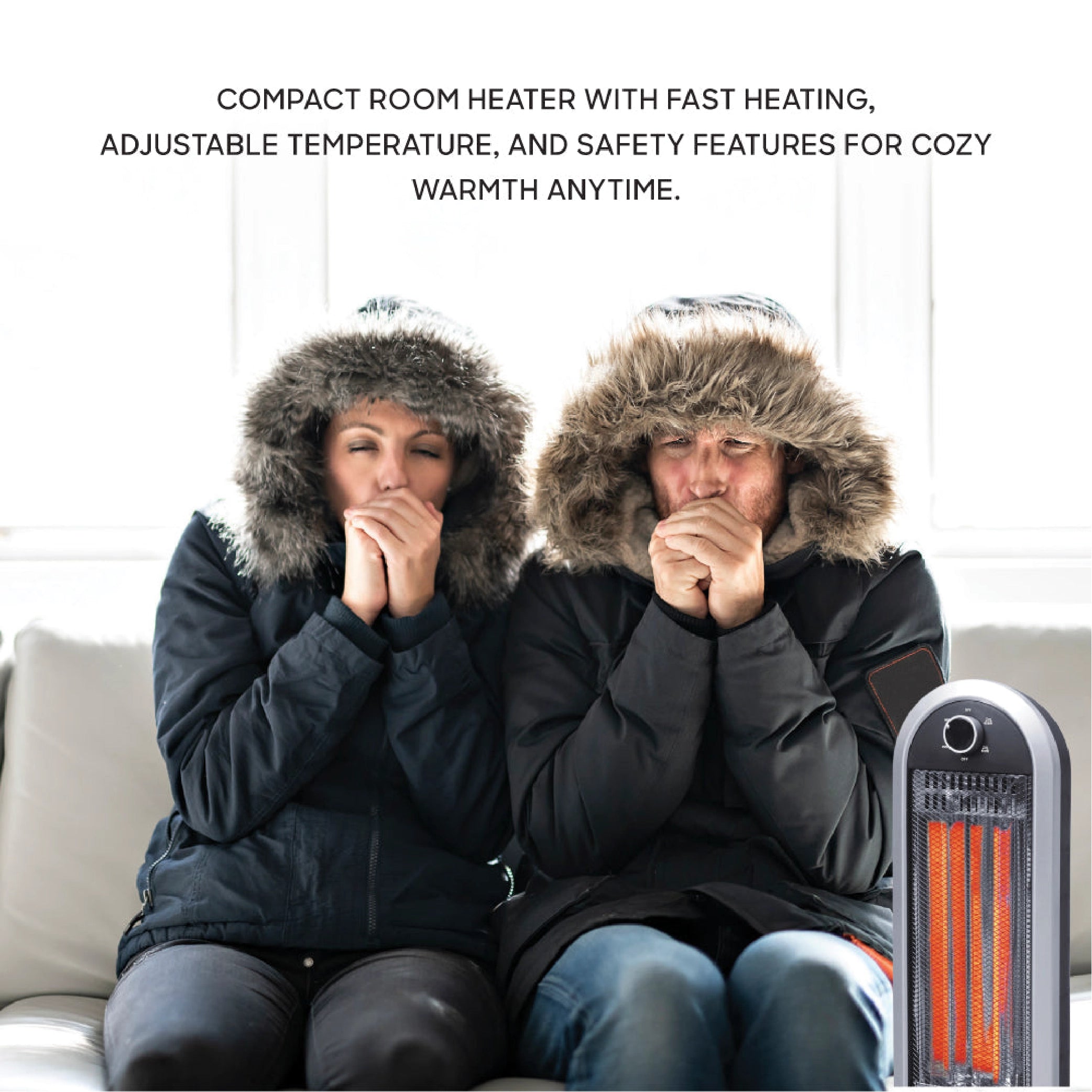 Sanford Carbon Room Heater with 2 Heat Settings (450W / 900W) and Safety Control and Remote Control - SF1282CRH Sanford KSA