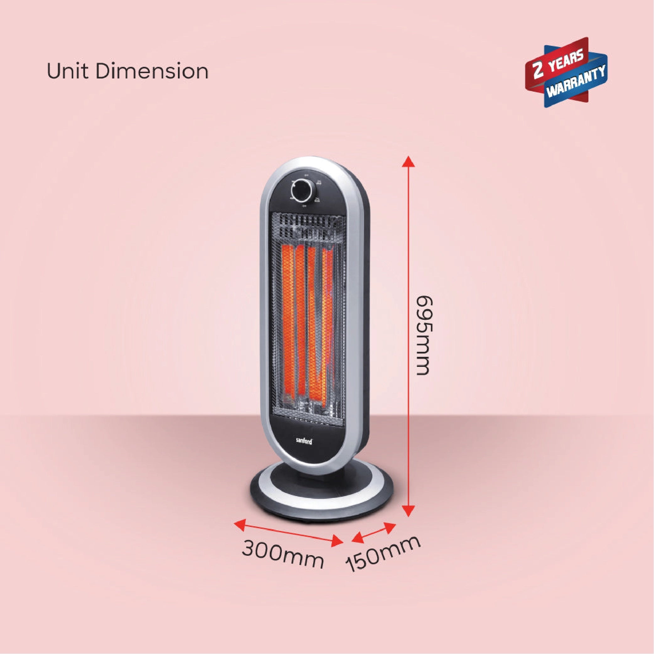Sanford Carbon Room Heater with 2 Heat Settings (450W / 900W) and Safety Control and Remote Control - SF1282CRH Sanford KSA