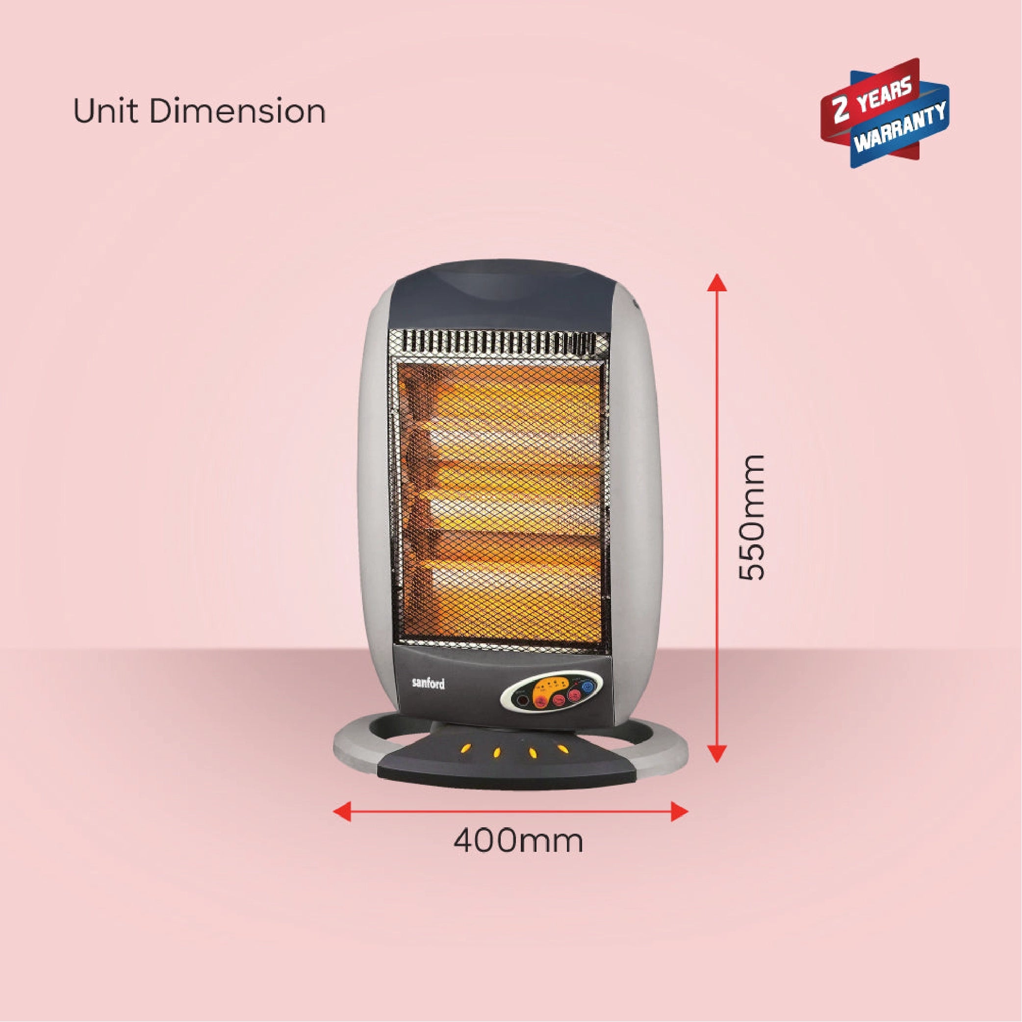 Sanford Halogen Room Heater with 1200W Heating Power and Safety Control and Remote Control - SF1284HRH Sanford KSA