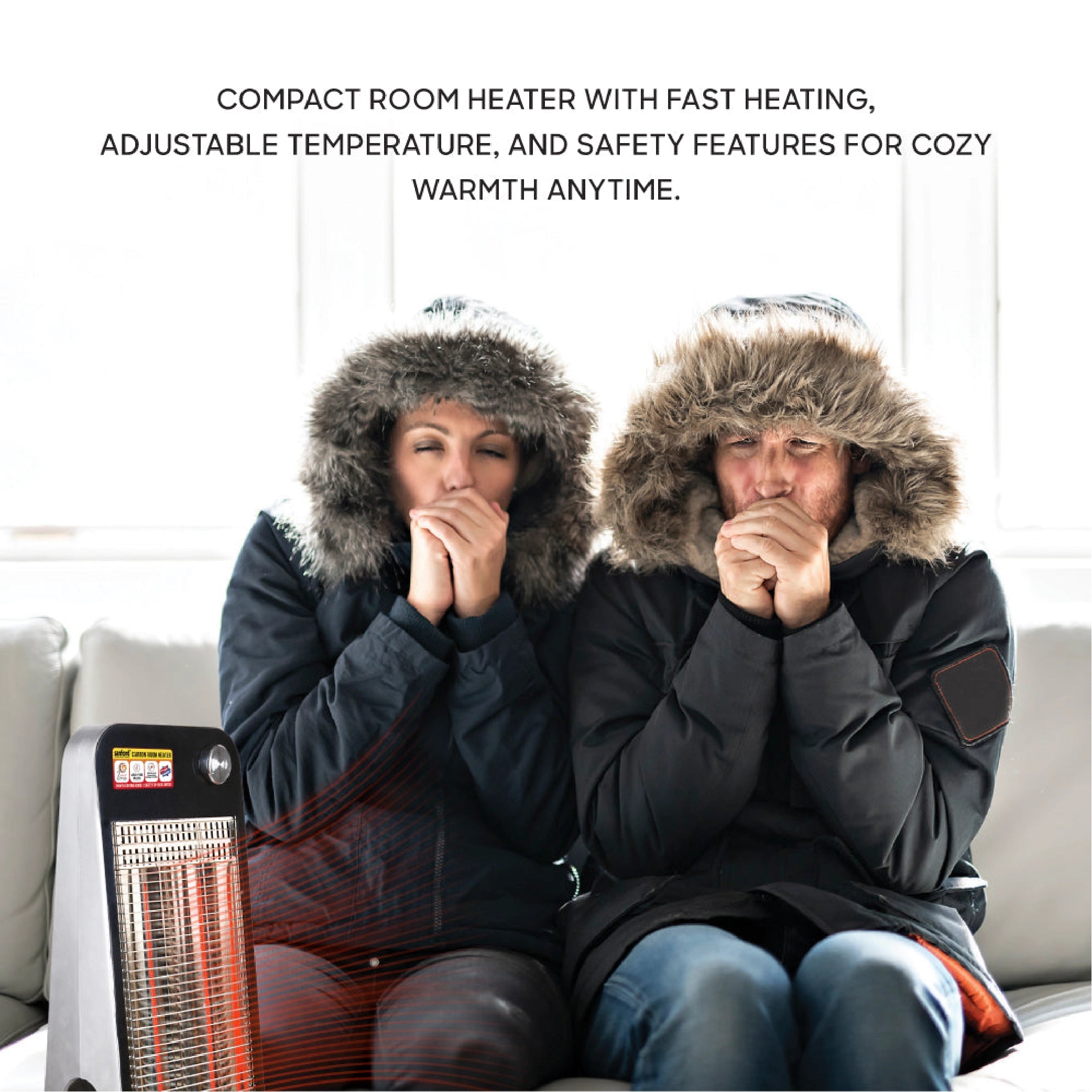 Sanford Carbon Room Heater with 2 Heat Settings (450W / 900W) and Safety Control and Remote Control - SF1287CRH Sanford KSA