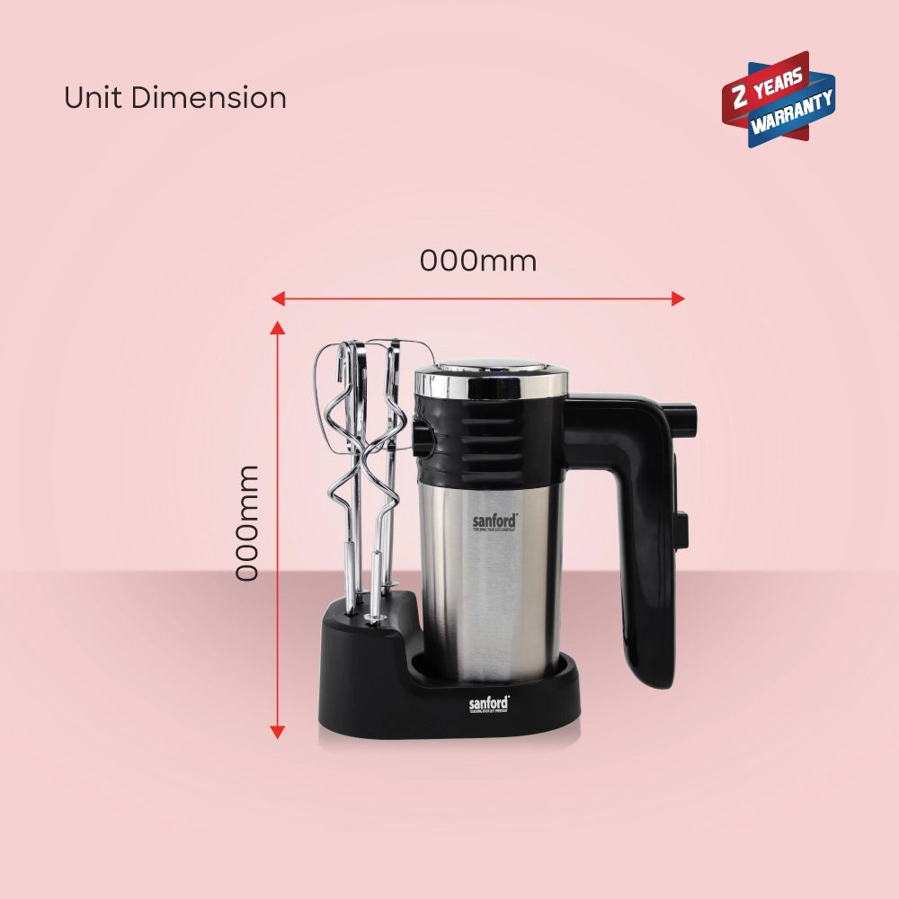 Sanford Hand Mixer 200W with 5-Speed Turbo & Stainless Steel Body - SF1337HM Sanford KSA