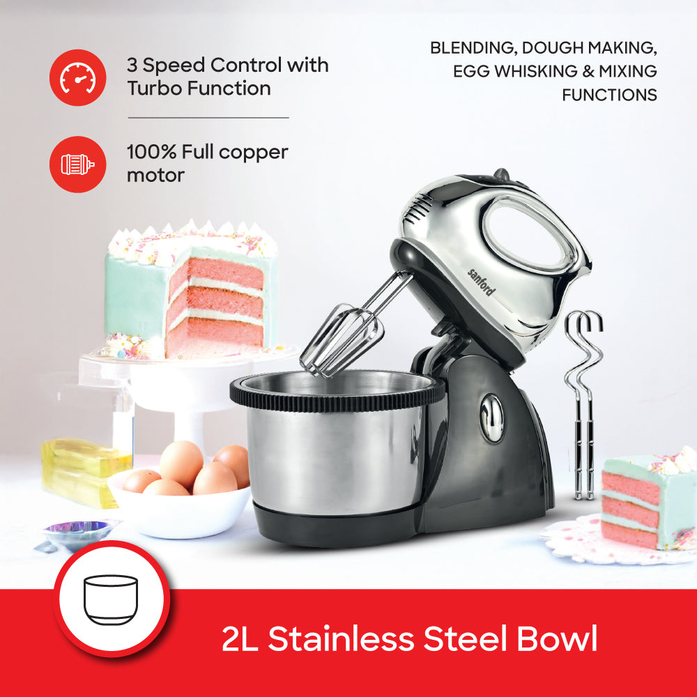 Sanford SF1354SM stand mixer 3-speed turbo control panel detail