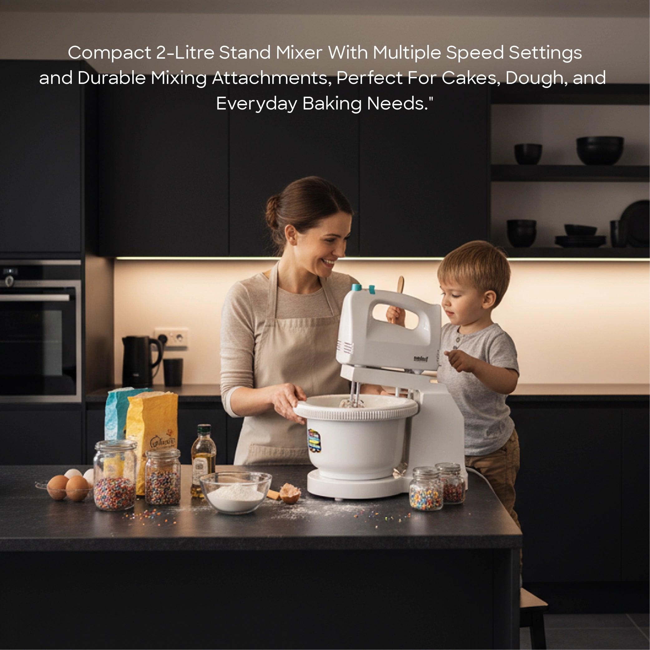 Sanford Stand Mixer With 2L Rotating Bowl and 5 Speed Control - SF1356SM Sanford KSA