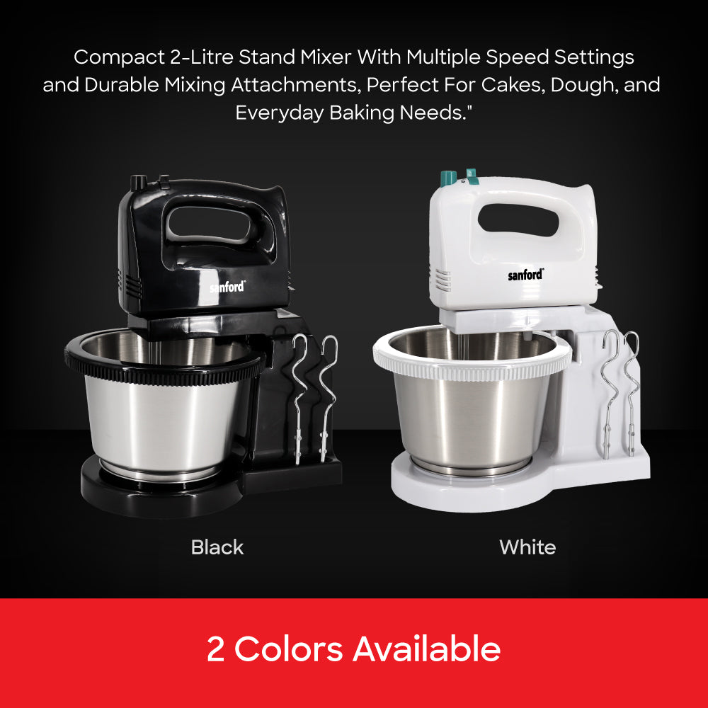 Sanford SF1359SM 200W stand mixer side profile view
