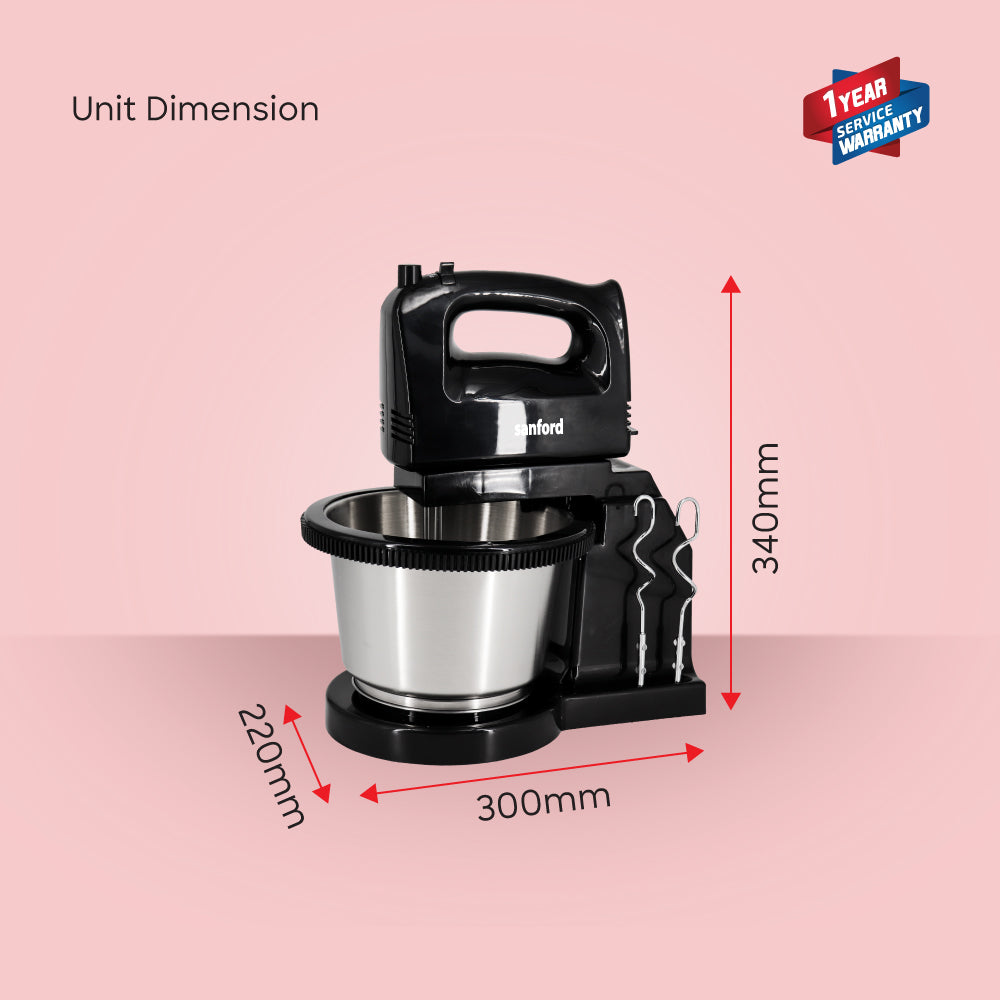 Sanford SF1359SM mixer compact design and accessories