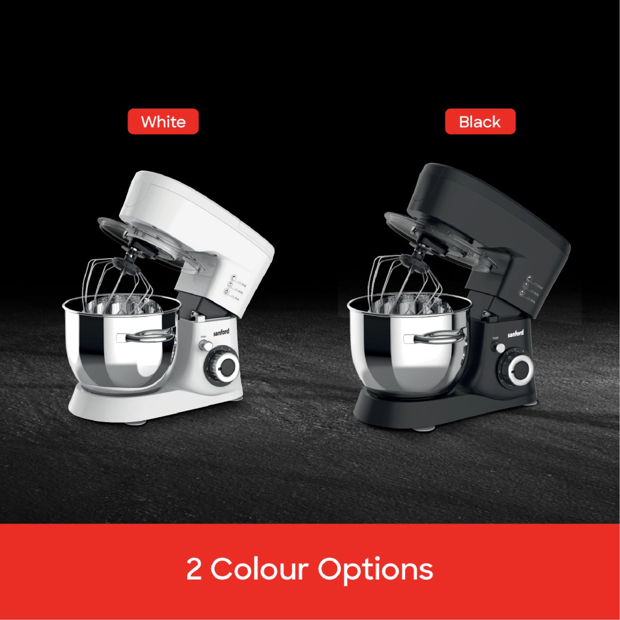 Sanford Stand Mixer 1000W with 4.5L Stainless Steel Bowl & 6-Speed Control - SF1362SM Sanford KSA