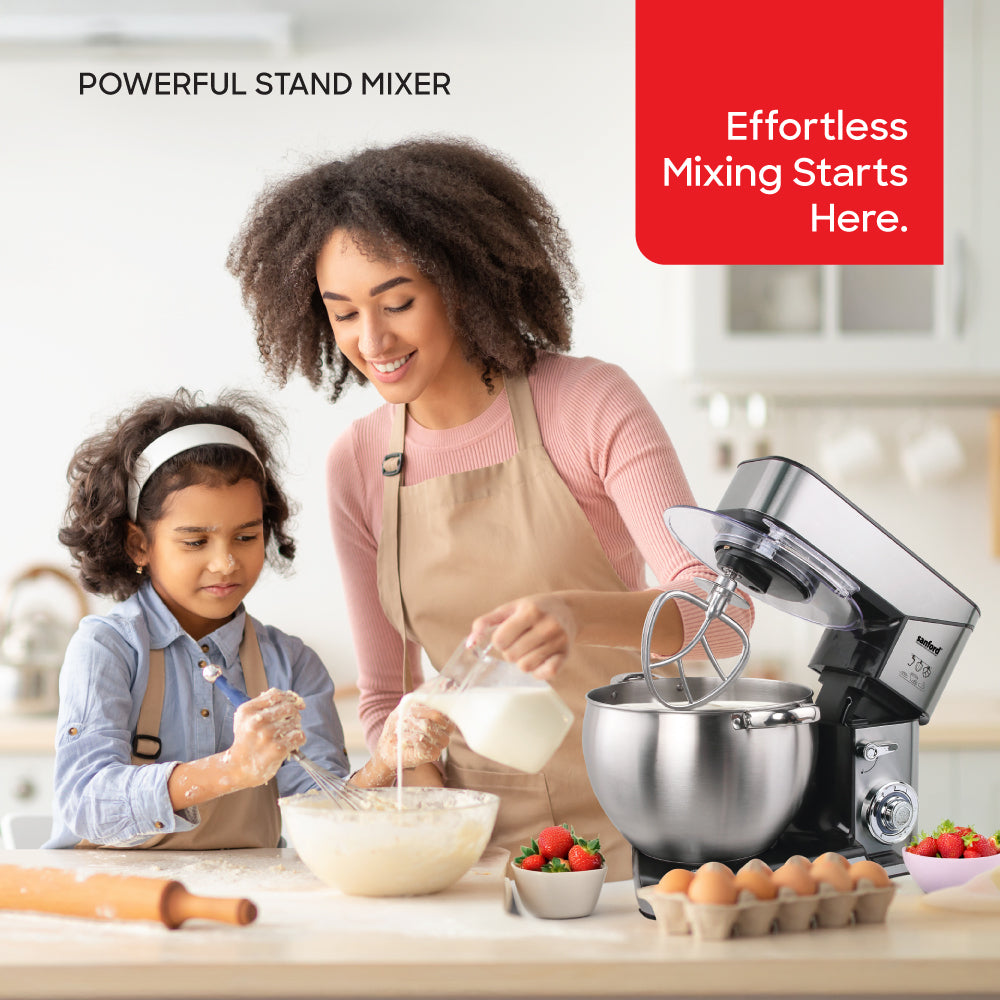 Sanford SF1370SM mixer stainless steel bowl and capacity detail