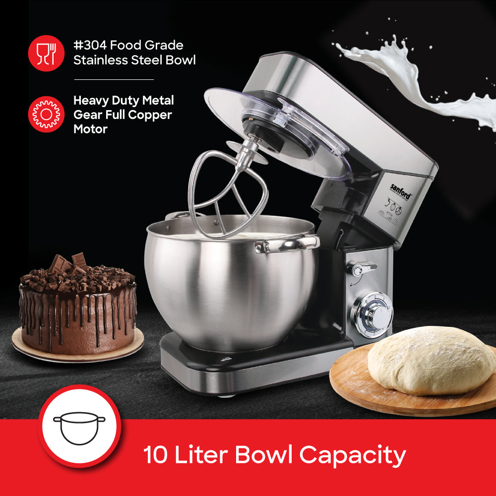 Sanford SF1370SM stand mixer 6-speed control panel close-up