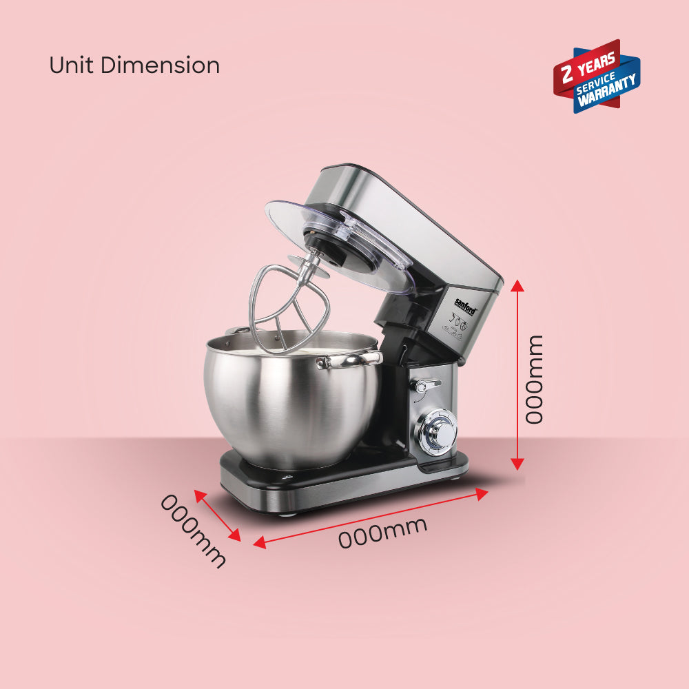 Sanford SF1370SM 10L mixer tilt-head design side profile