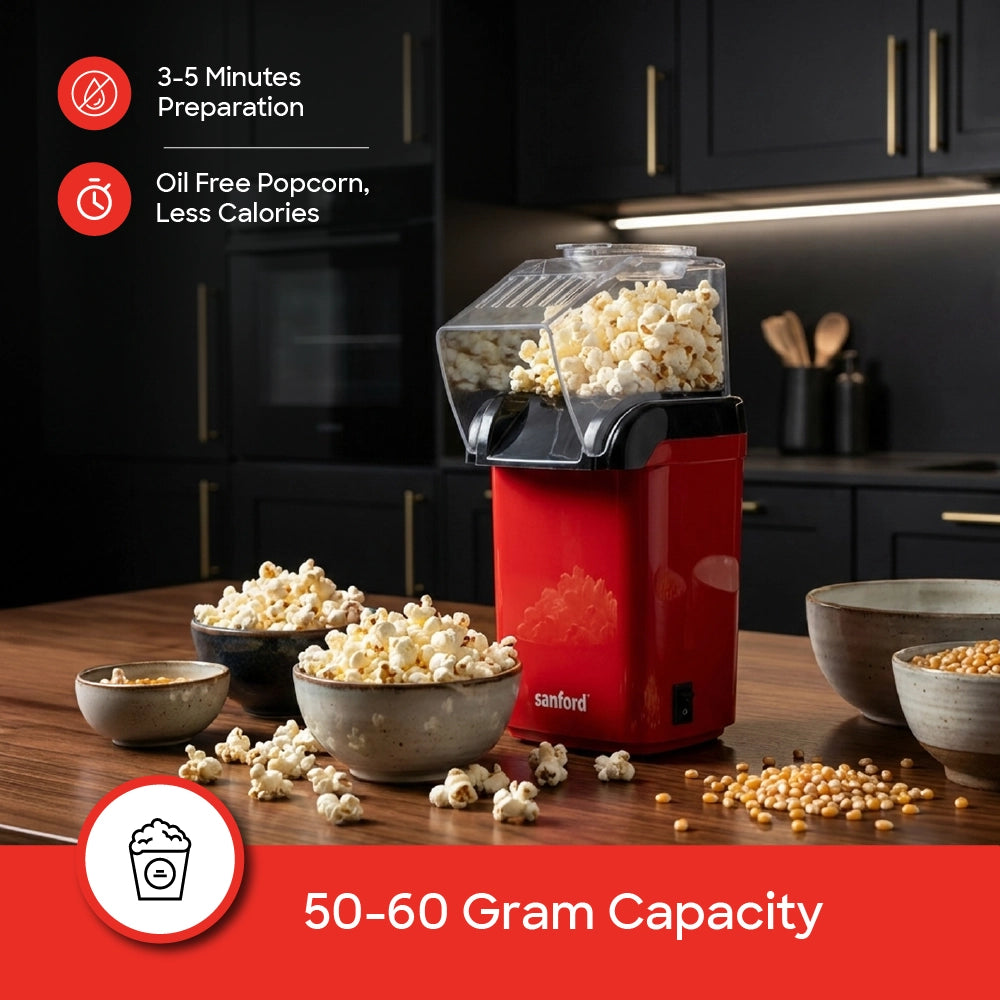 Sanford Popcorn Maker 1200W with Hot Air Circulation & 50–60g Output - SF1377PM Sanford KSA