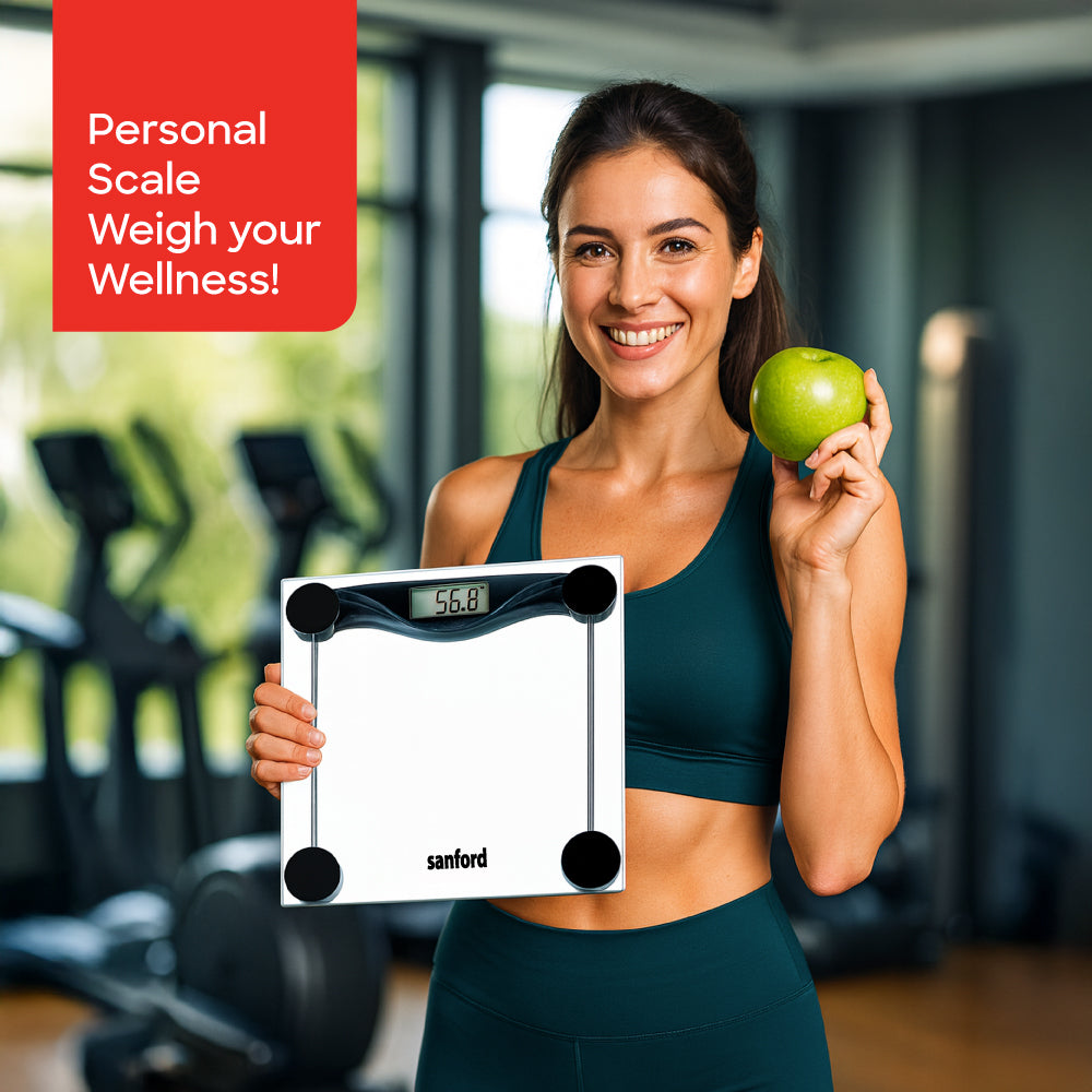 Sanford SF1507PS scale tempered glass platform close-up