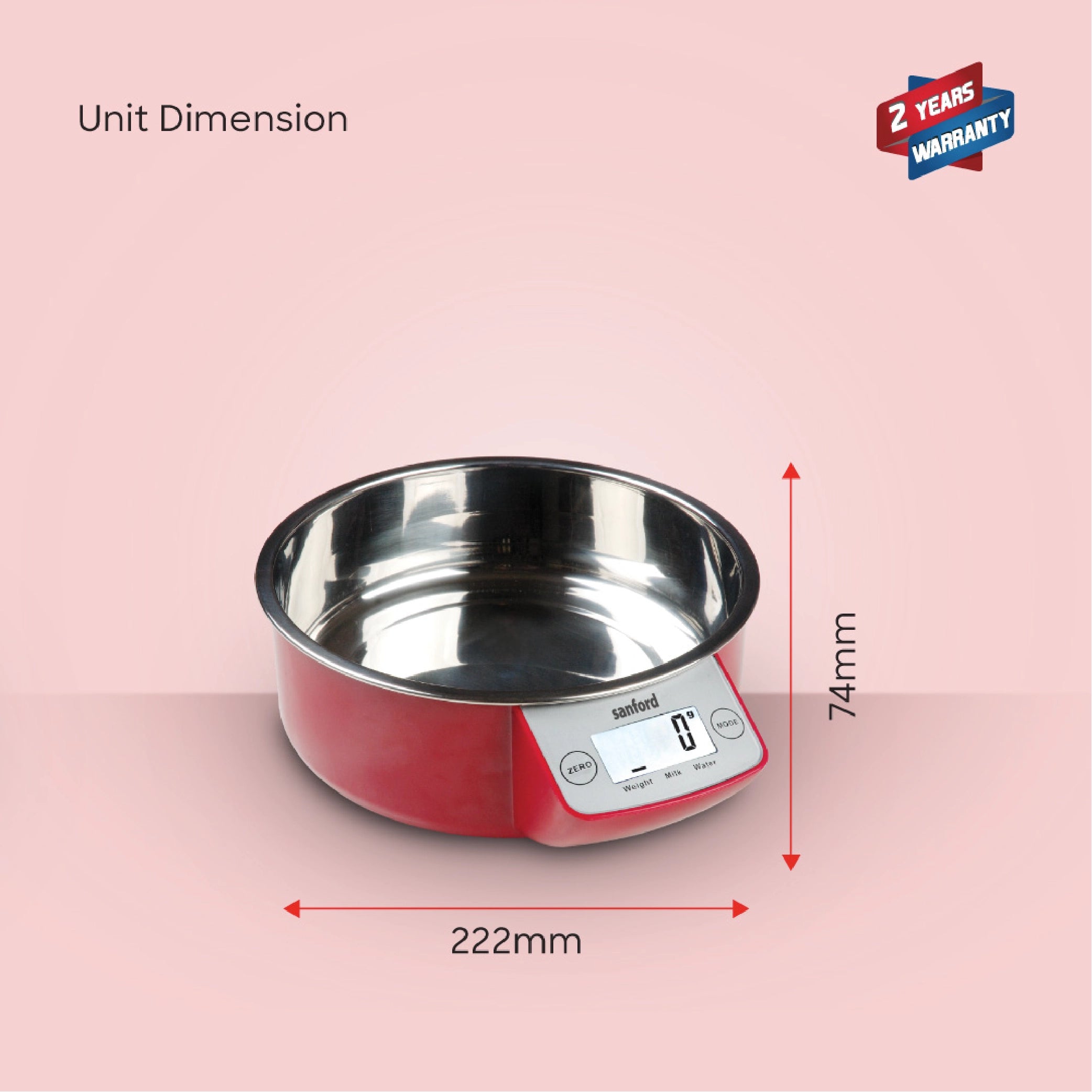 Sanford Electronic Kitchen Scale 5kg Capacity with Milk & Water Measurement & LCD Display - SF1522KS Sanford KSA