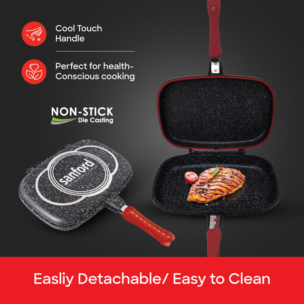 Sanford SF15301DGP grill pan detachable mechanism close-up