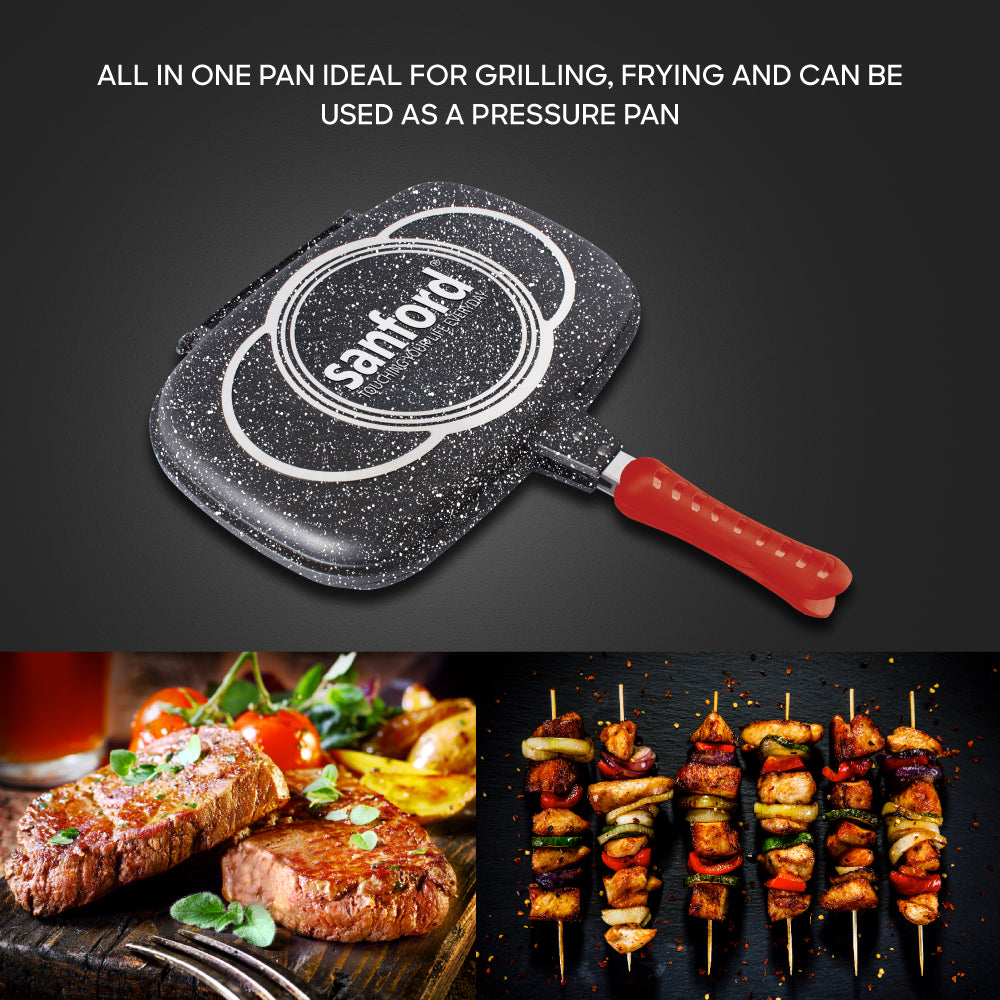 Sanford SF15301DGP granite grill pan handles and grip
