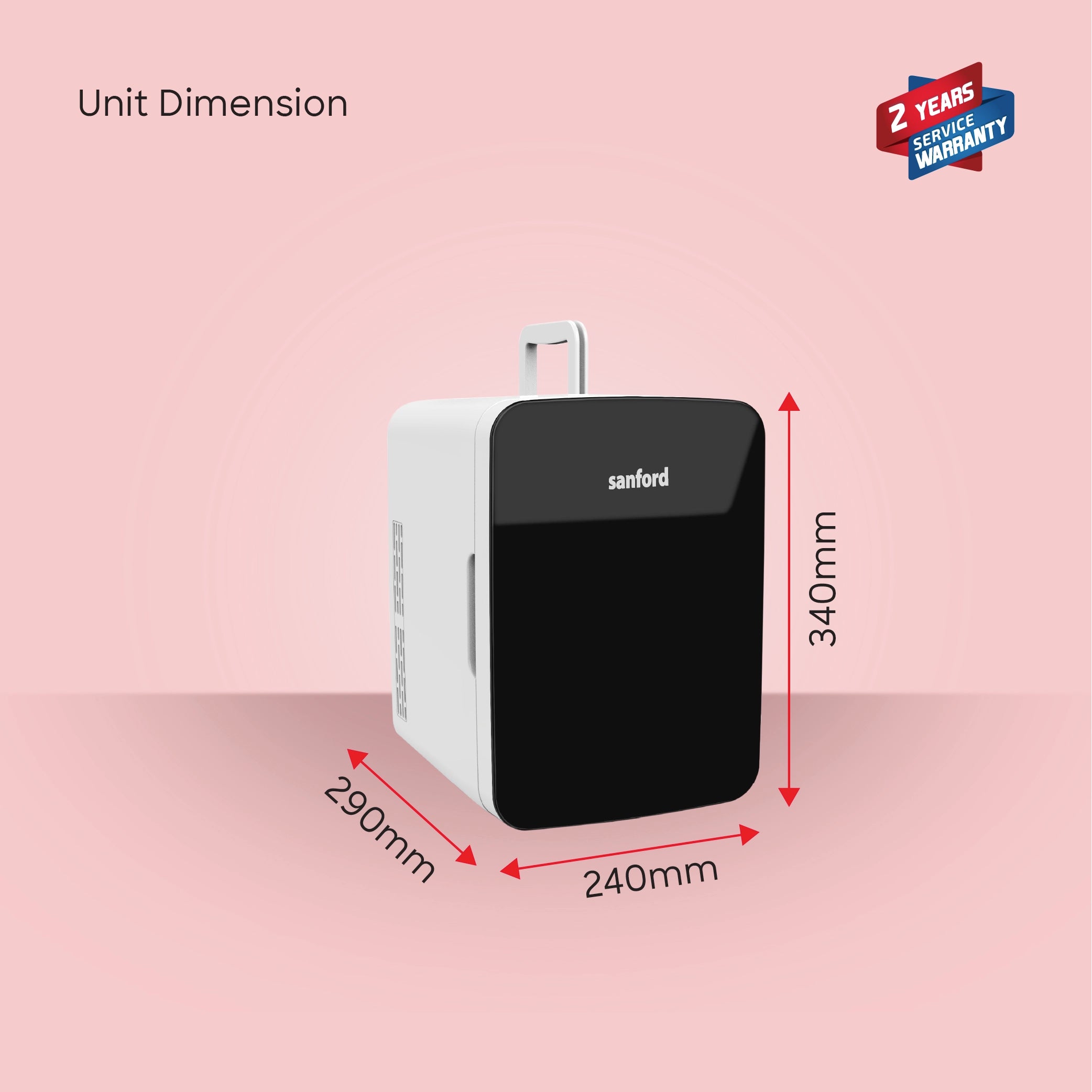 Sanford Mini Refrigerator 10L with Cool & Warm Function and AC/DC Operation - SF1715MRF Sanford KSA
