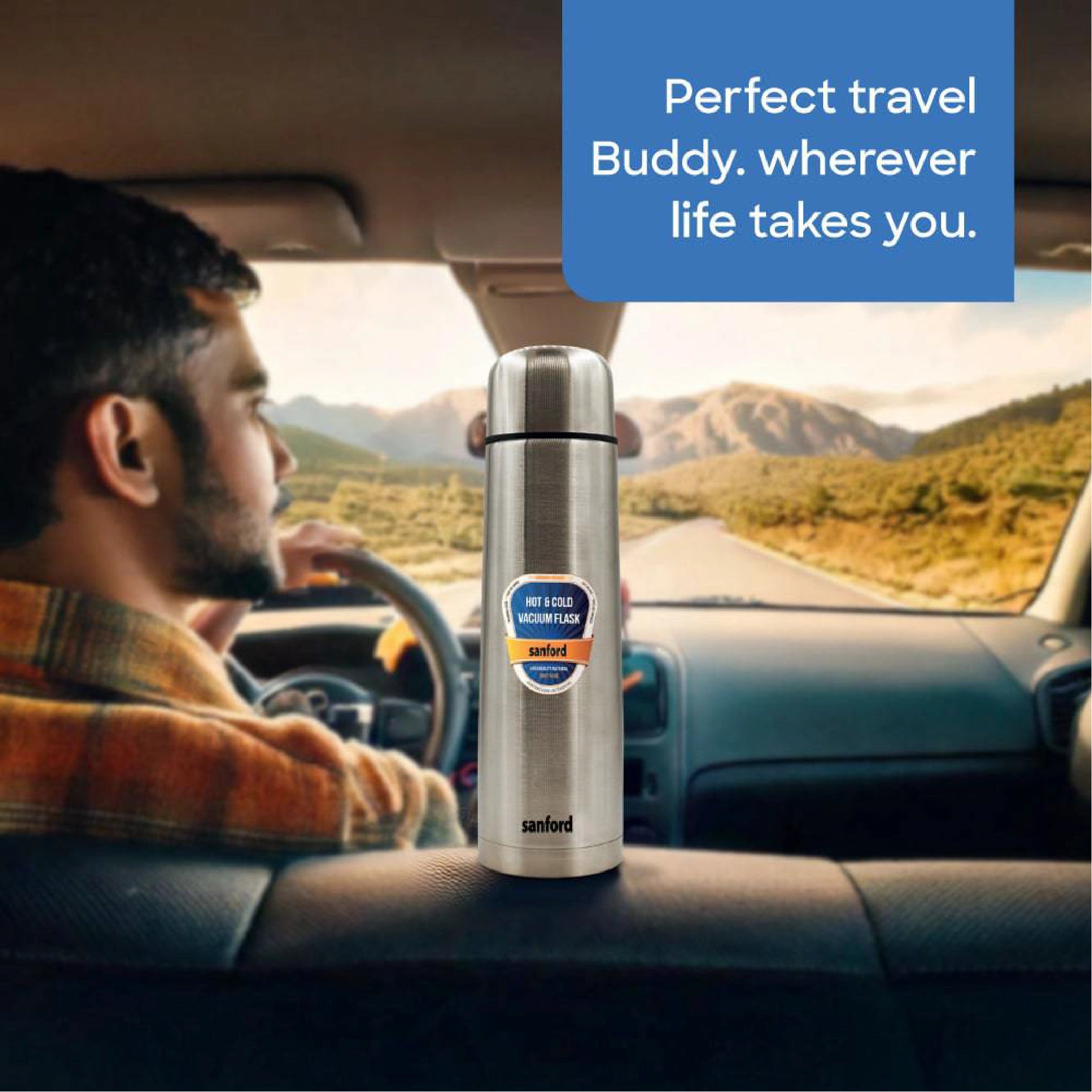 Sanford Vacuum Flask 500ml Stainless Steel, Hot & Cold 24 Hours Retention - SF172SVF Sanford KSA