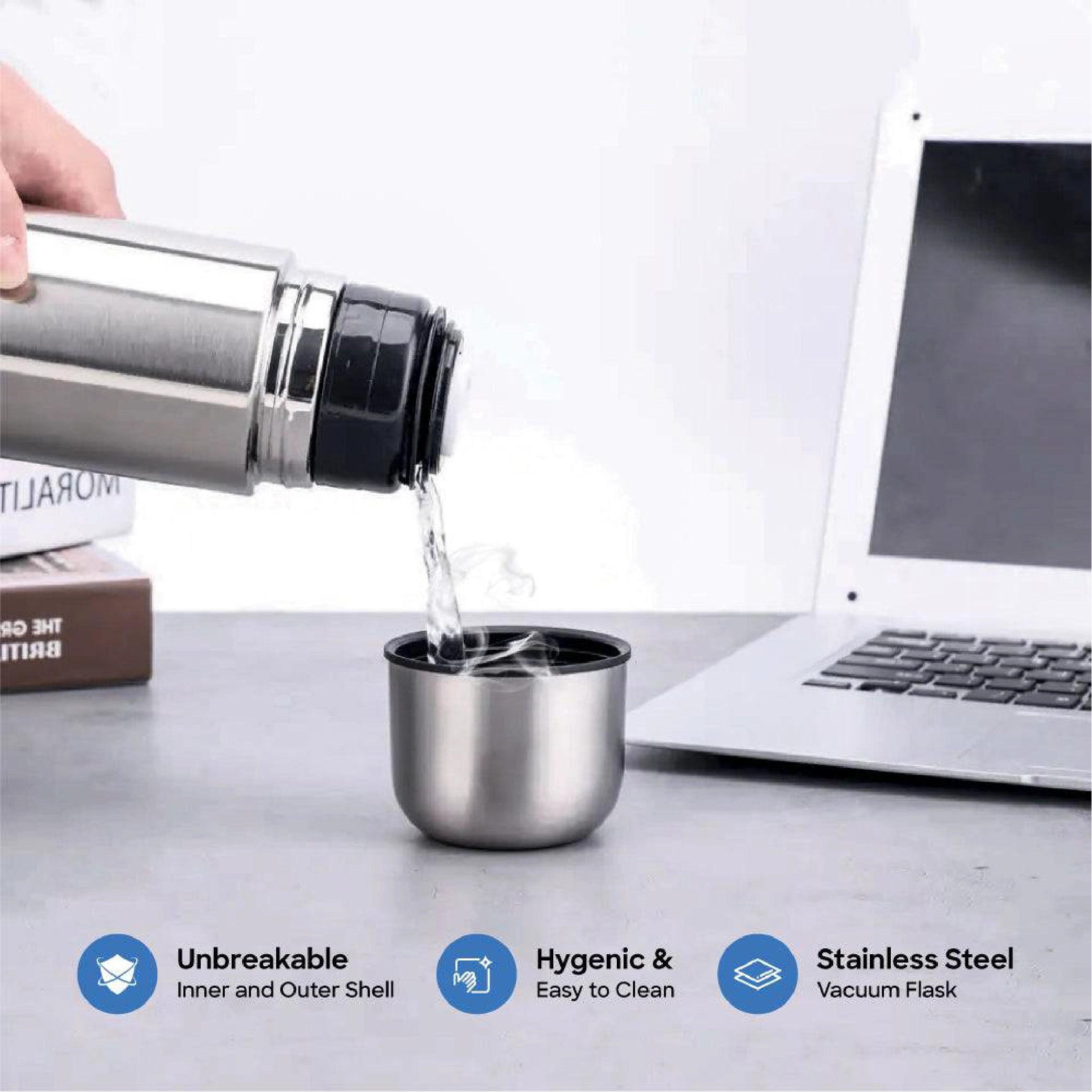 Sanford Vacuum Flask 500ml Stainless Steel, Hot & Cold 24 Hours Retention - SF172SVF Sanford KSA