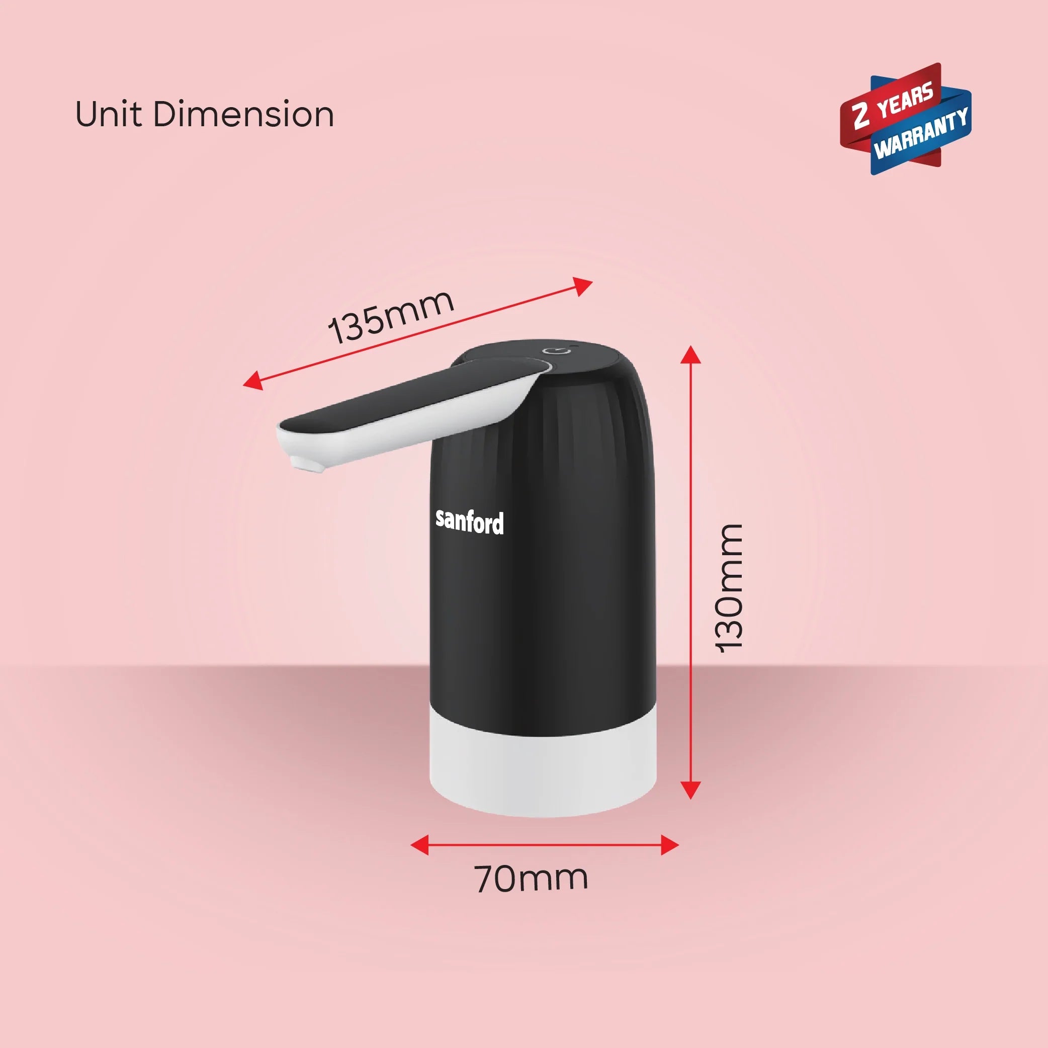 Rechargeable water dispenser pump 1200mAh USB charging sanford 6