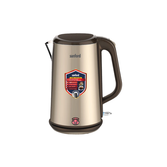 Sanford 1.7L Stainless Steel Electric Kettle 1800W Triple-Layer Cool-Touch - SF1868EK Sanford KSA