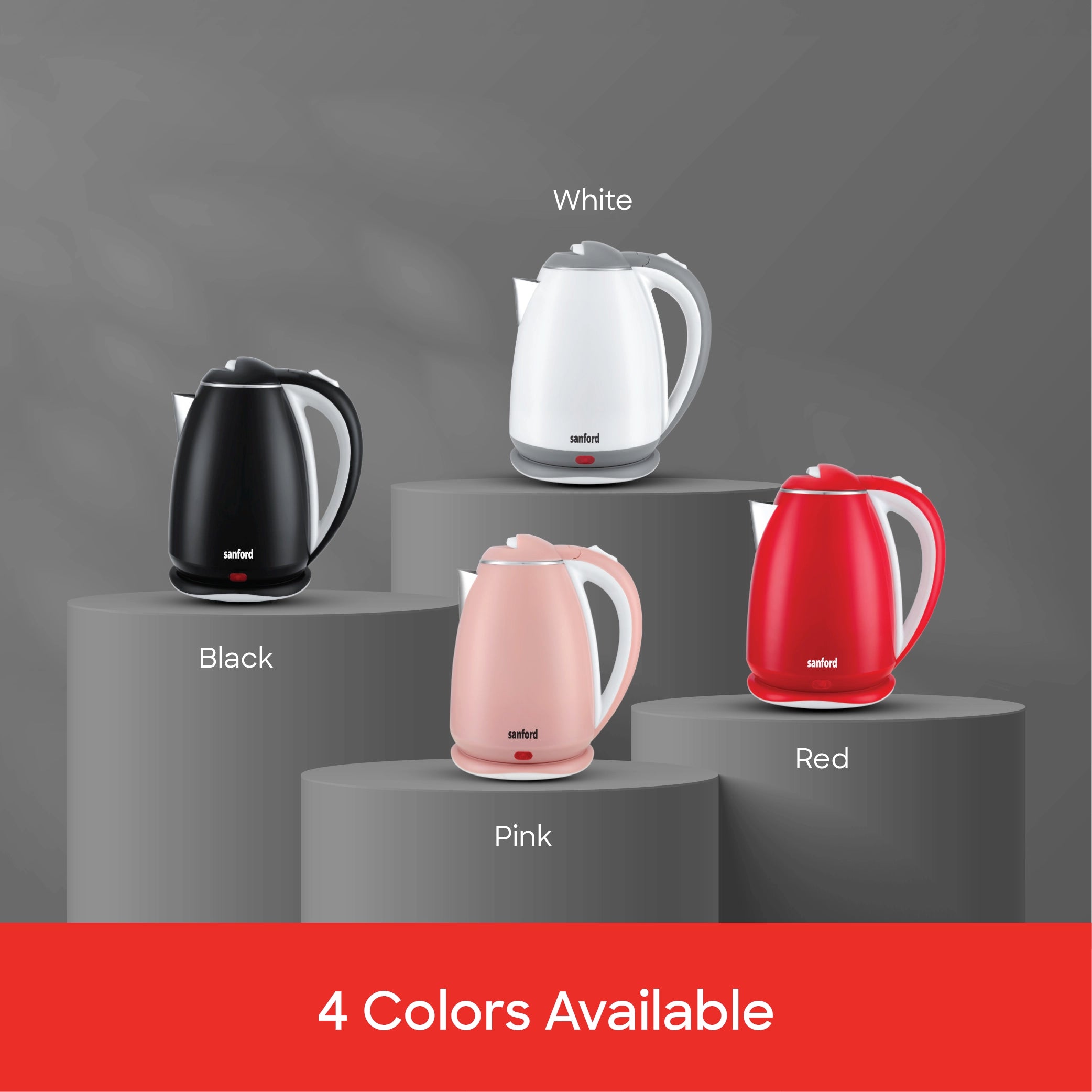 Sanford Electric Kettle with Stainless Steel Inner Shell and Cool Touch Body - SF1880EK Sanford KSA