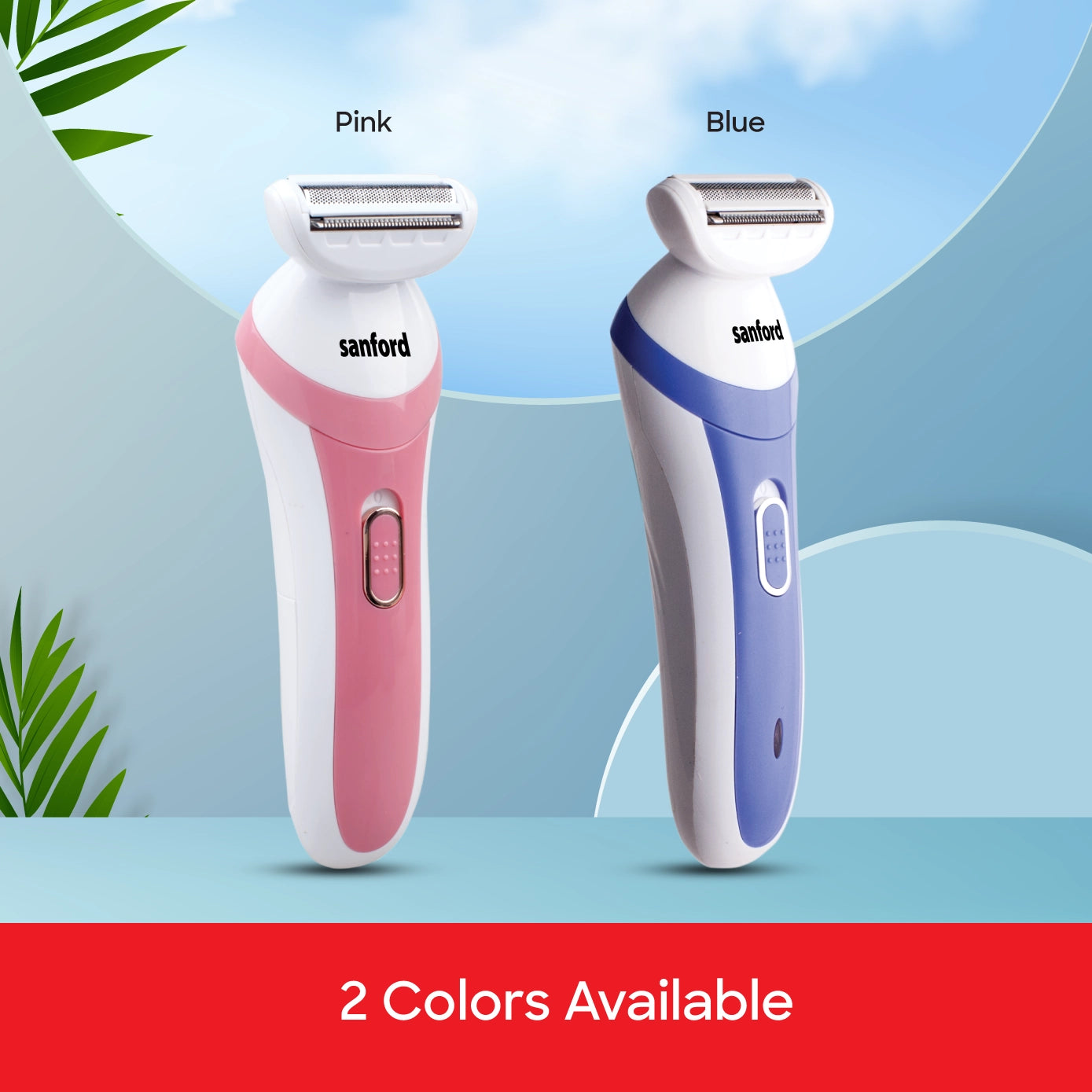 Sanford Rechargeable Lady Shaver with Precision Stainless Steel Blade for Smooth Grooming - SF1924LSR Sanford KSA