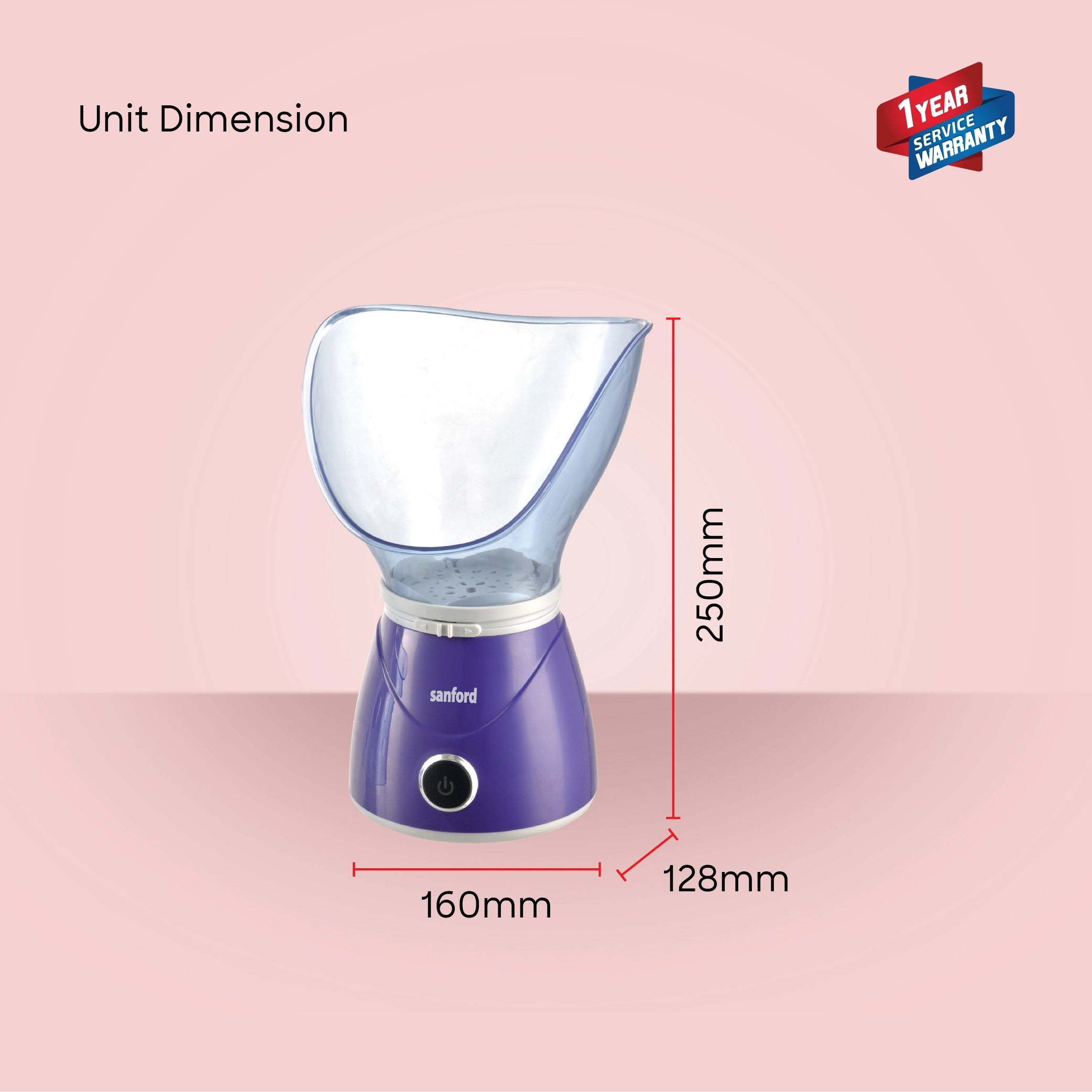 Sanford Facial Sauna 2-in-1 Steamer with Adjustable Steam & Nasal Mask - SF1948FS Sanford KSA