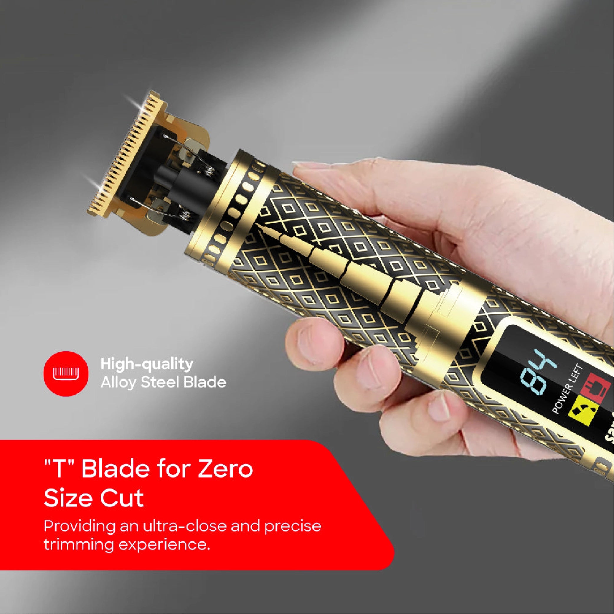 Sanford T-Blade Trimmer with 150 Min Runtime Digital Display and High-Torque Copper Motor Grooming Power - SF1951HC Sanford KSA