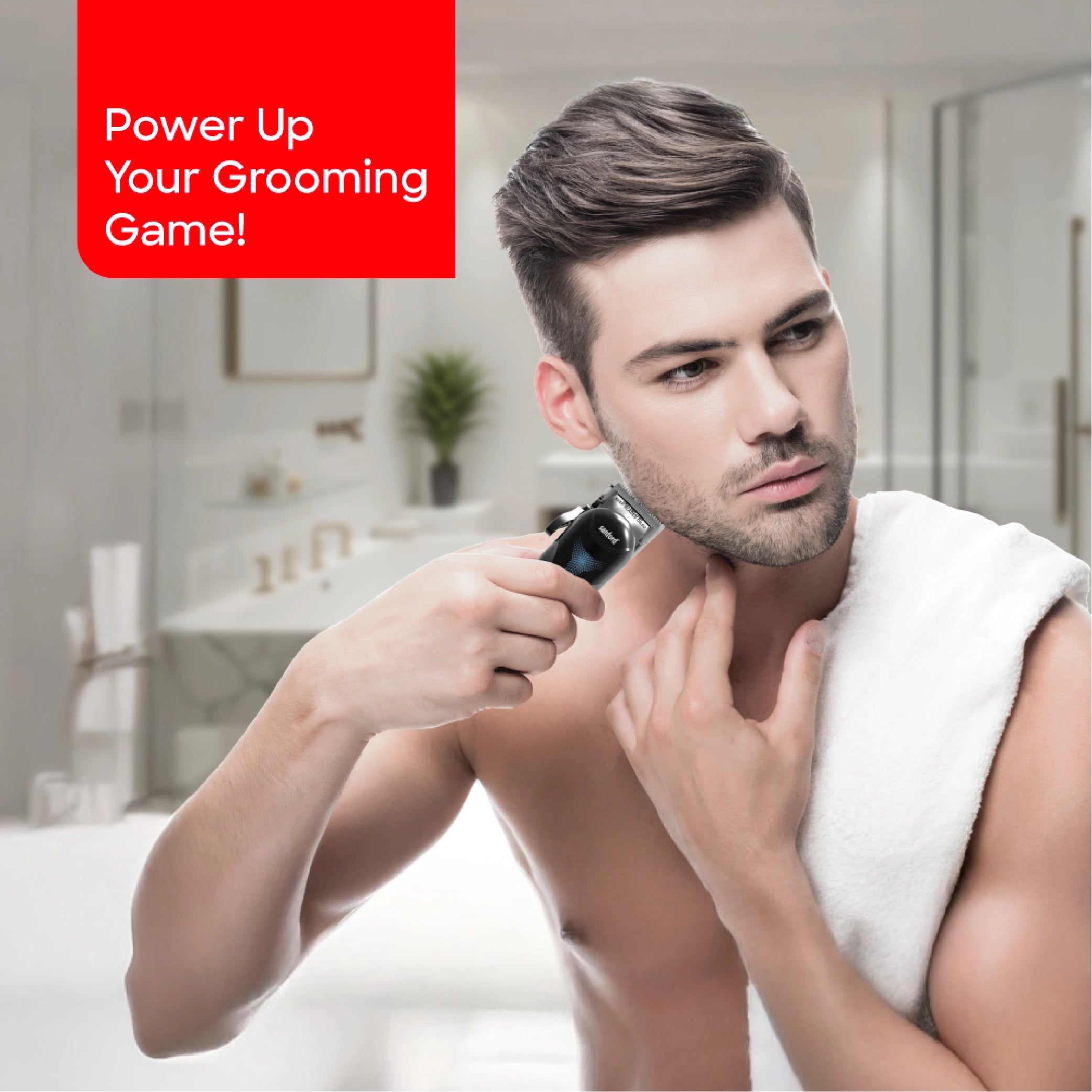 Sanford Hair Clipper Corded & Wireless with 240 Min Runtime LED Display and High-Precision Steel Blades - SF1955HC Sanford KSA
