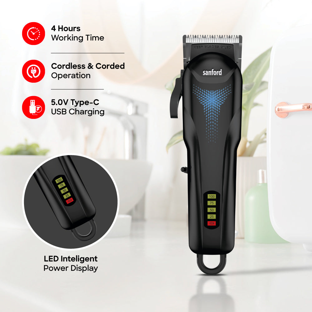 Sanford SF1955HC hair clipper 240 min runtime battery