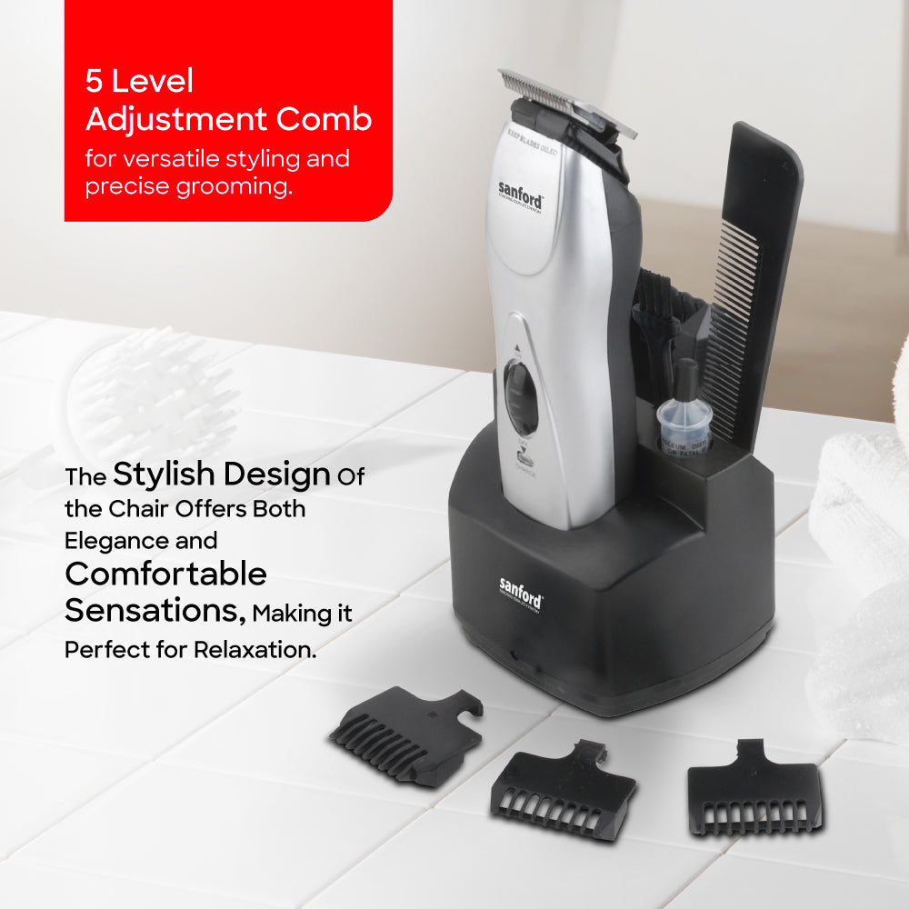 Sanford Hair & Beard Trimmer with 75 Min Runtime High-Speed Motor and Stainless Steel Grooming Blade - SF1957HC Sanford KSA