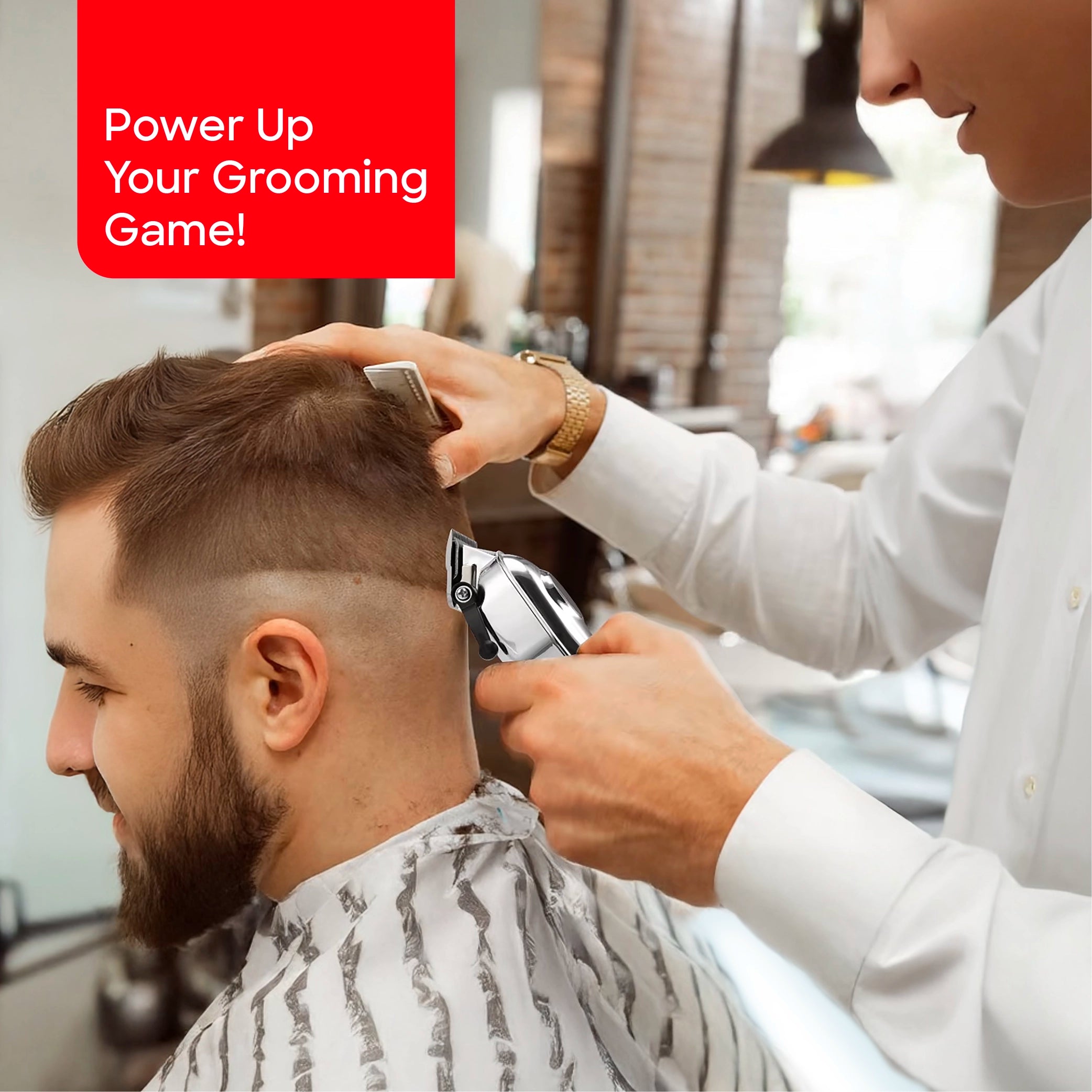 Sanford Hair Trimmer with 120 Min Runtime LCD Display Full Metal Body and Stainless Steel Cutting Blade - SF1958HC Sanford KSA