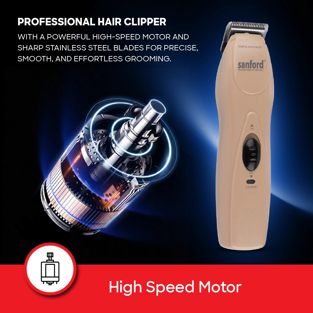 Sanford Hair Clipper with 75 Min Runtime Stainless Steel Cutting Blade and Comfortable Daily Grooming - SF1960HC Sanford KSA